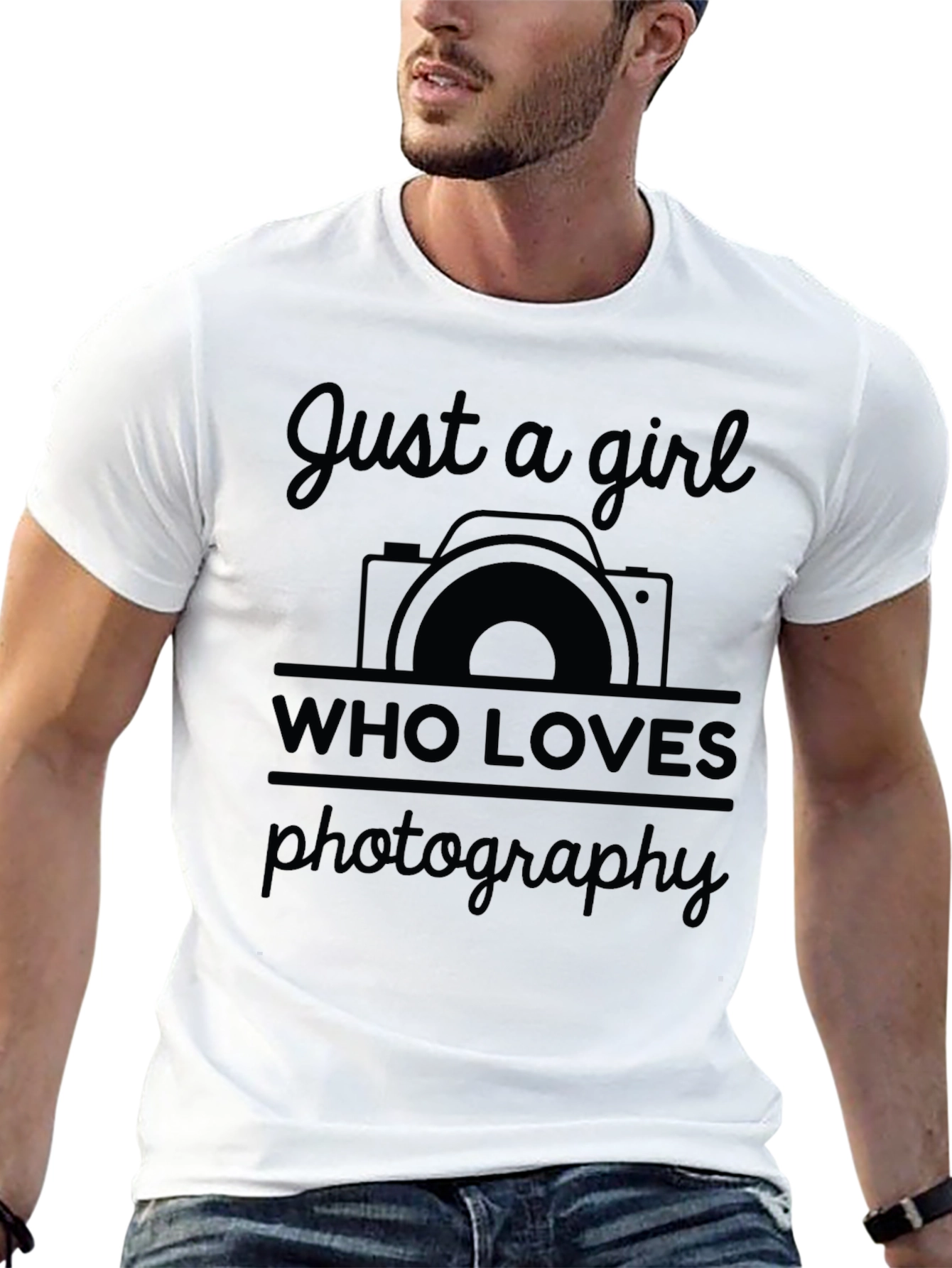 Black Just a Girl Who Loves Photography T-Shirt view 13