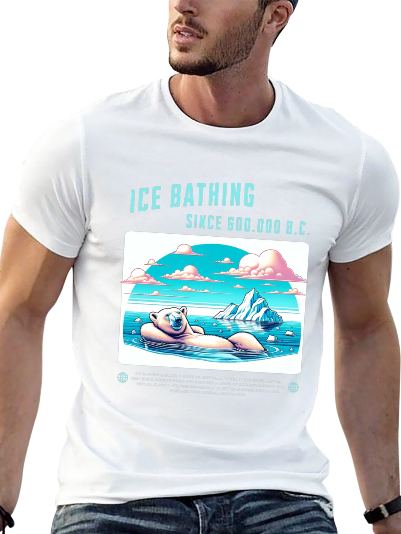 Ice Bathing Bear T-Shirt - Since 600,000 B.C. - 13