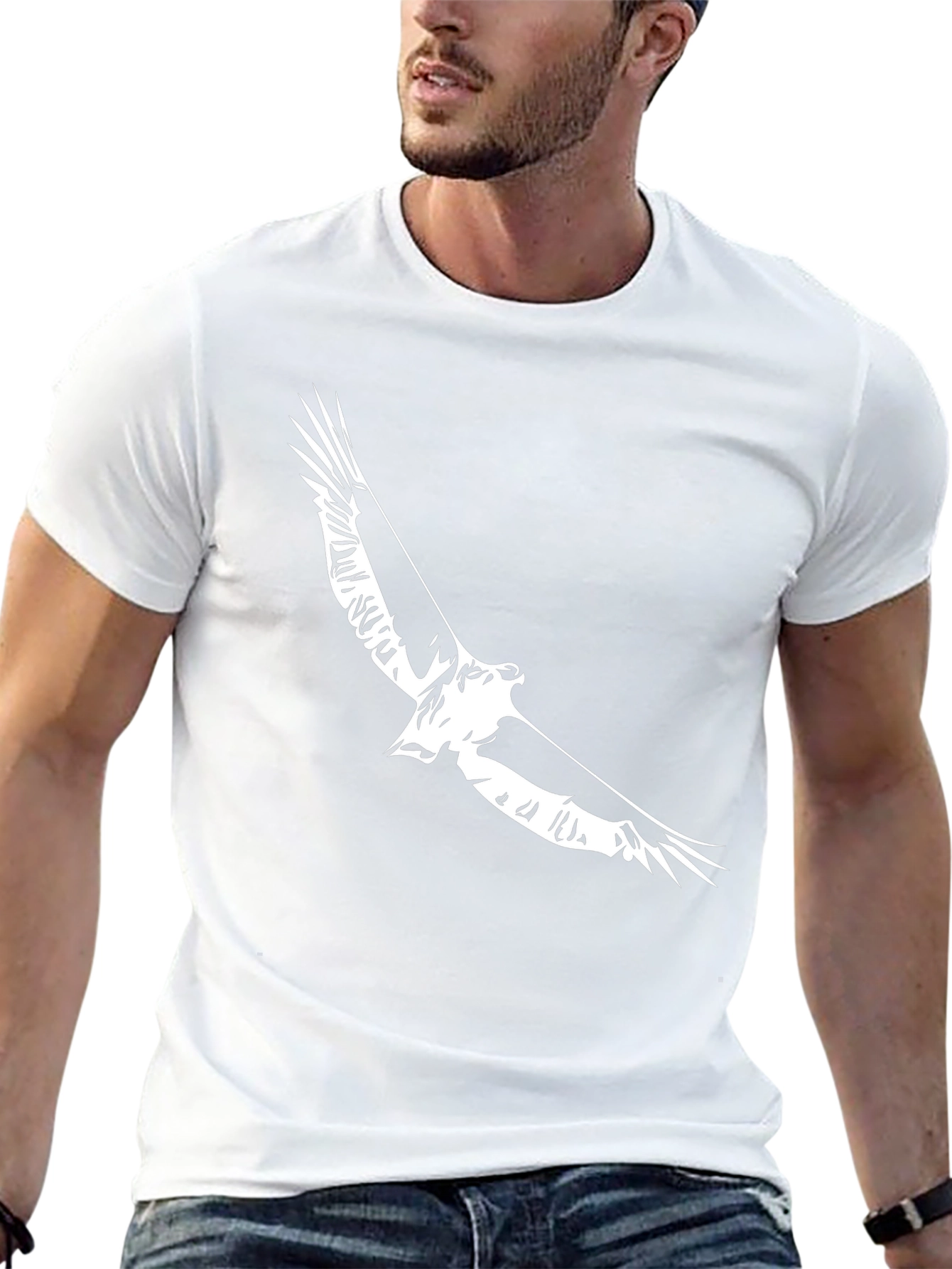 Black Black Eagle Graphic Tee - Stylish Men's T-Shirt view 13