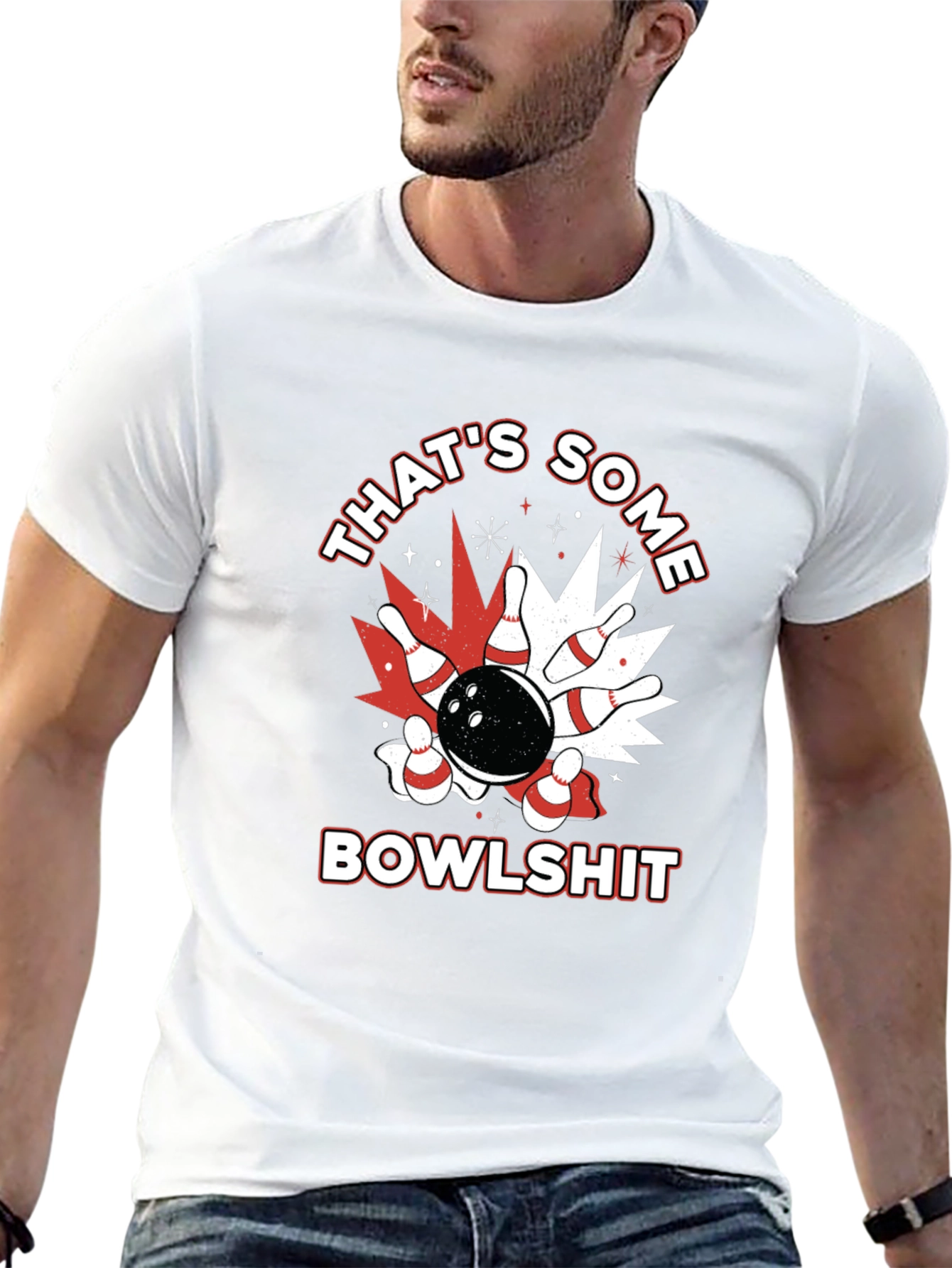 Black That's Some Bowlshit T-Shirt - Bowling Design view 13