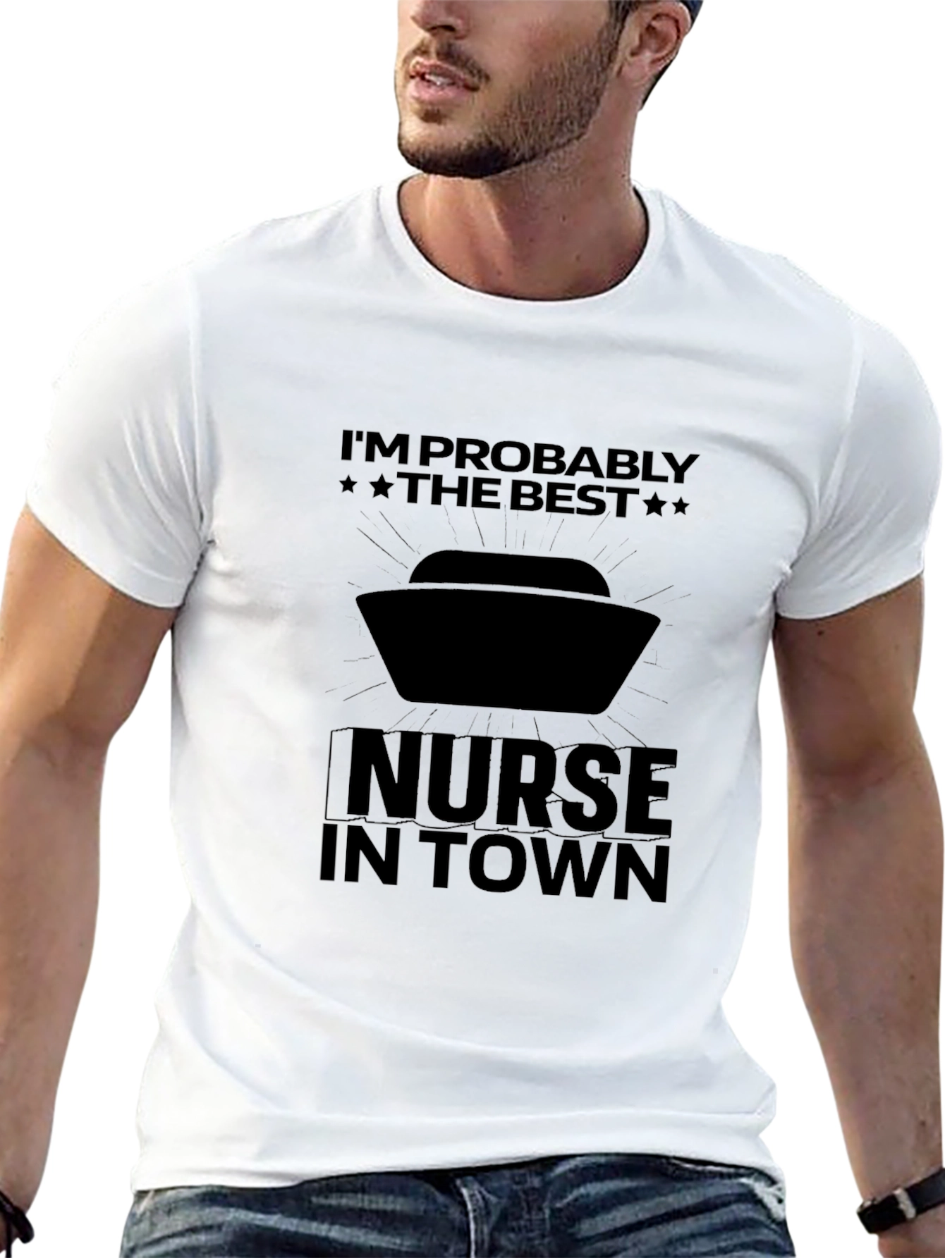Black Best Nurse in Town Graphic Tee view 13