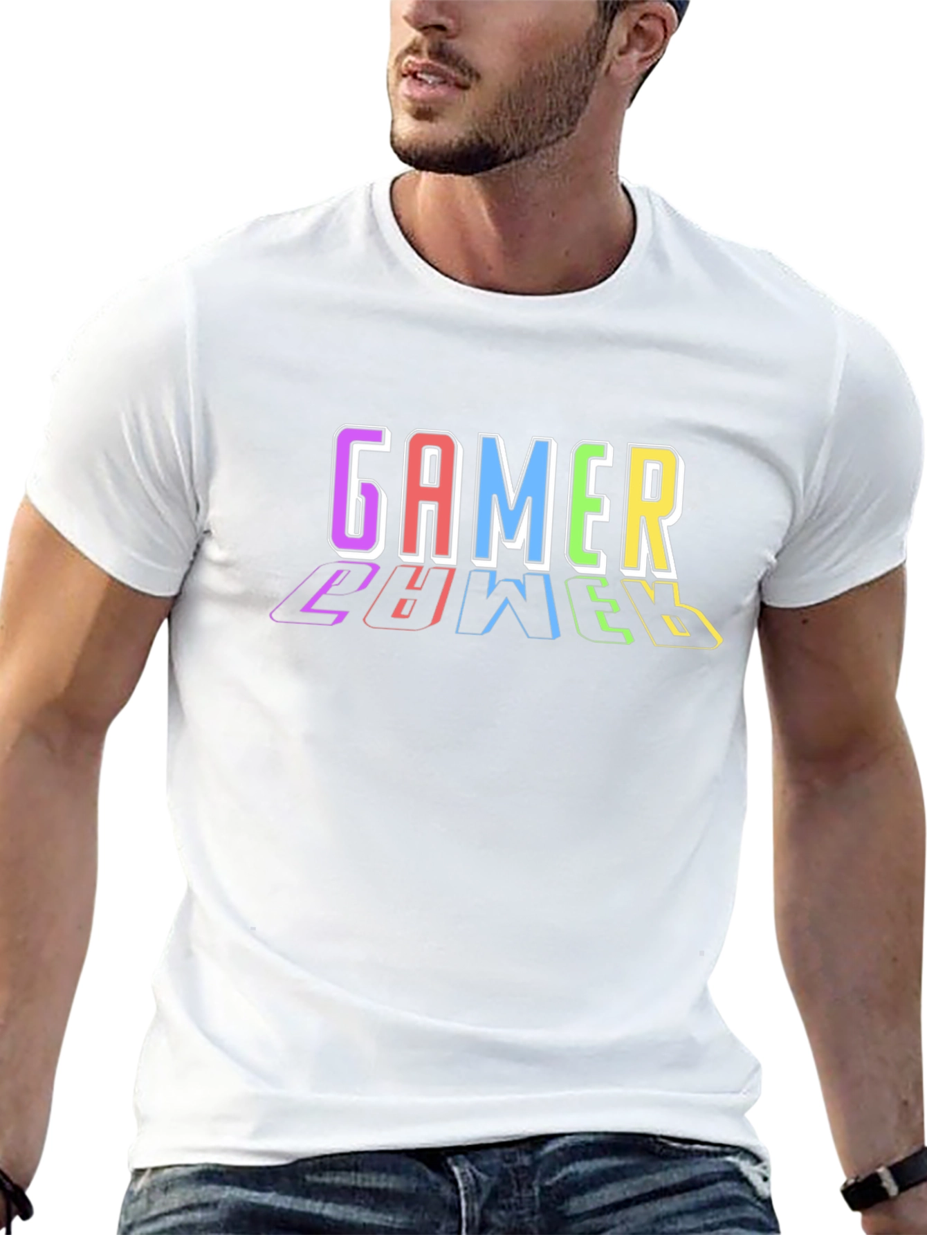 Black Gamer Level T-Shirt view 13