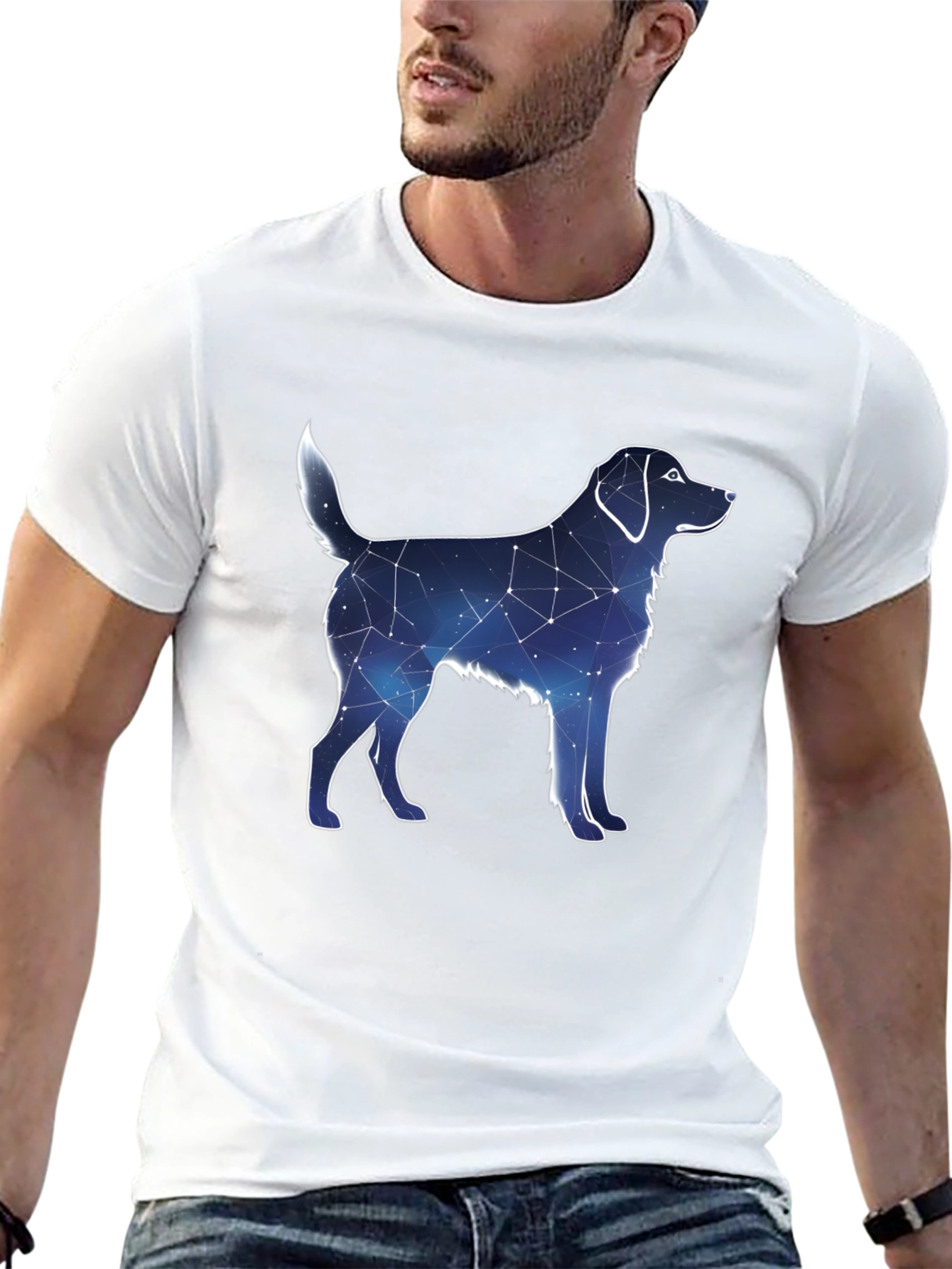 Black Constellation Dog Graphic Tee - Black view 13