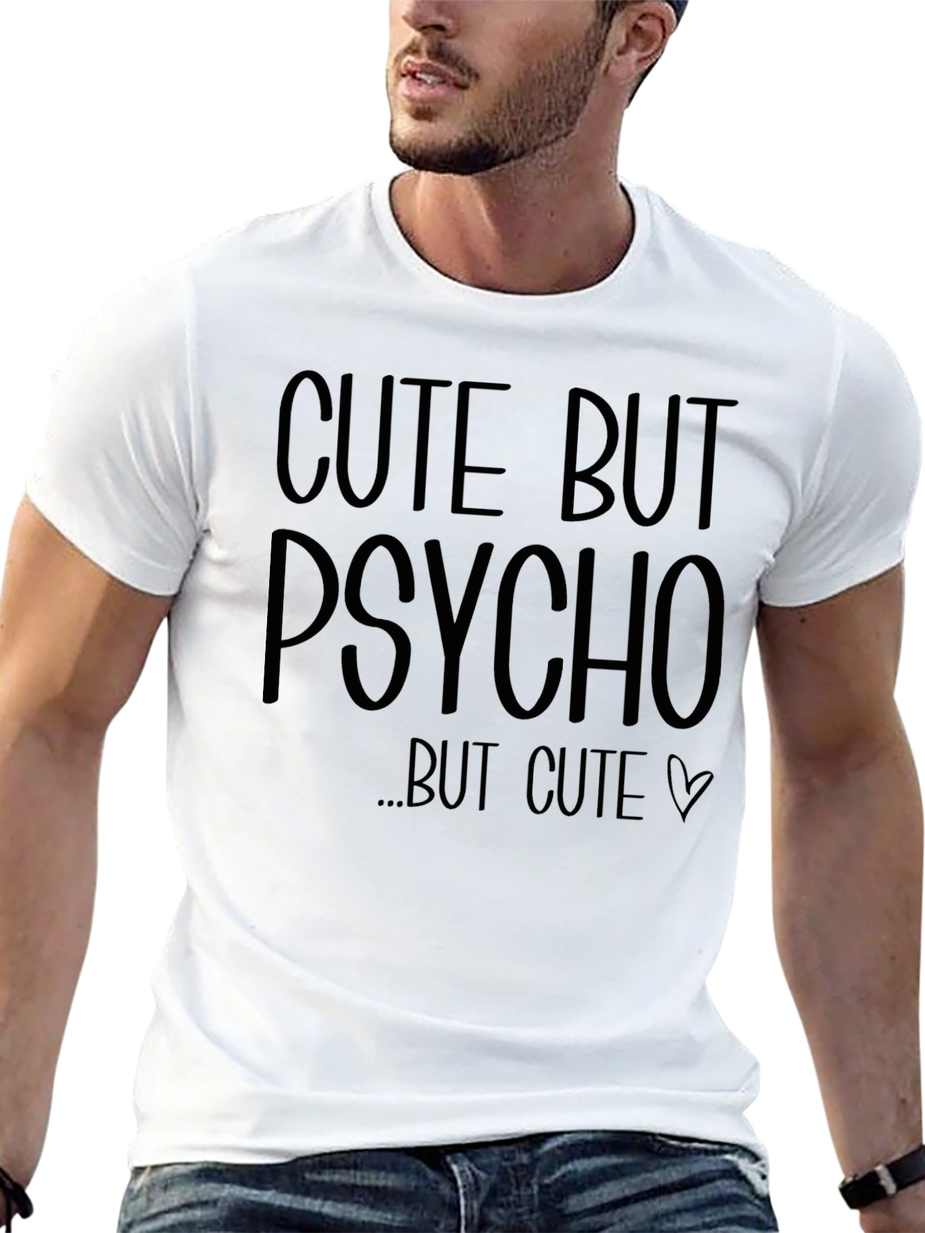 Black Cute But Psycho But Cute - Graphic Tee view 13
