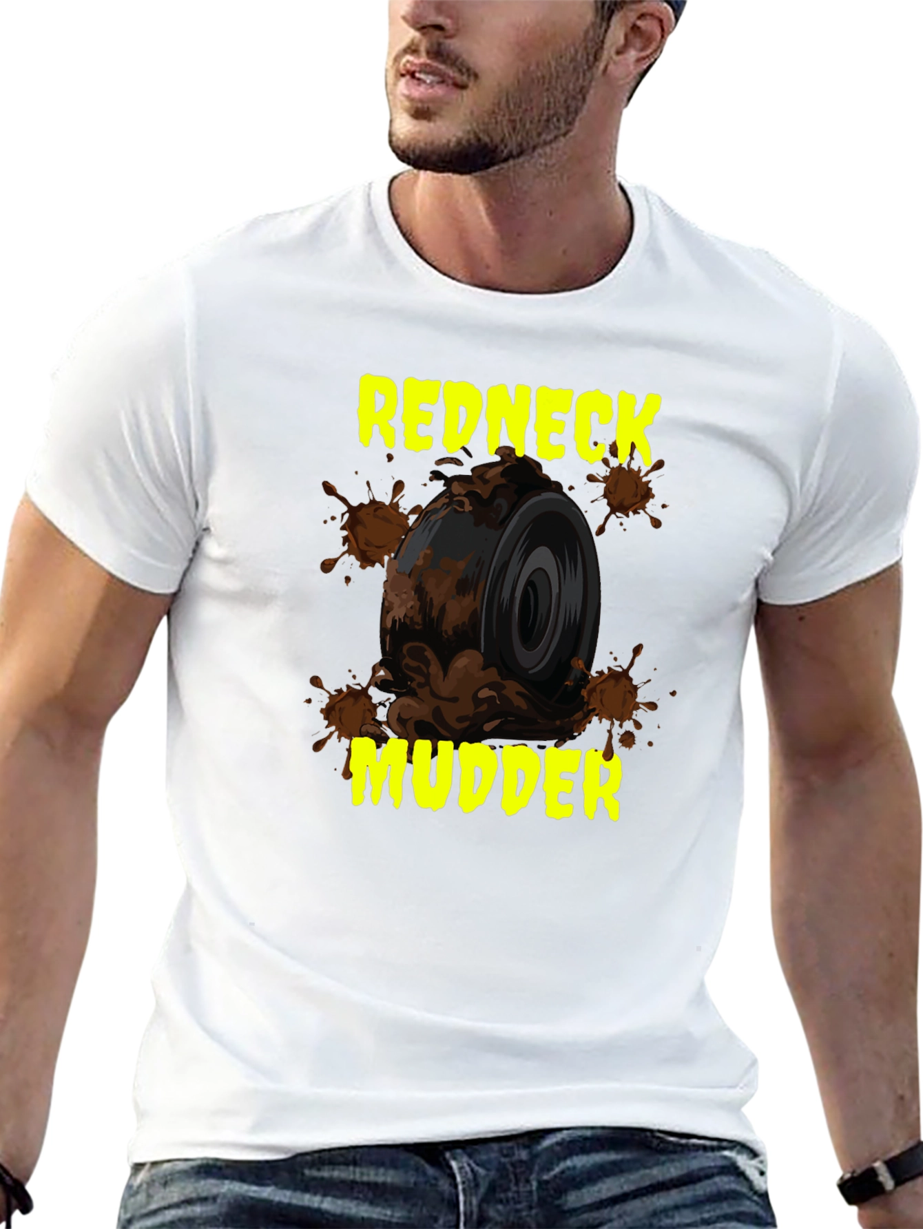 Black Redneck Mudder Graphic Tee view 13