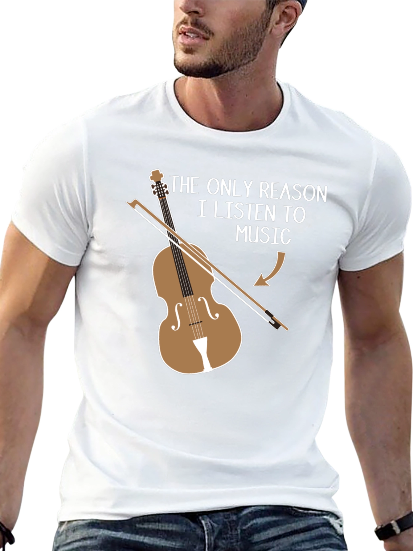 Black Musician's Humorous T-Shirt: Violinist's Reason to Listen view 13