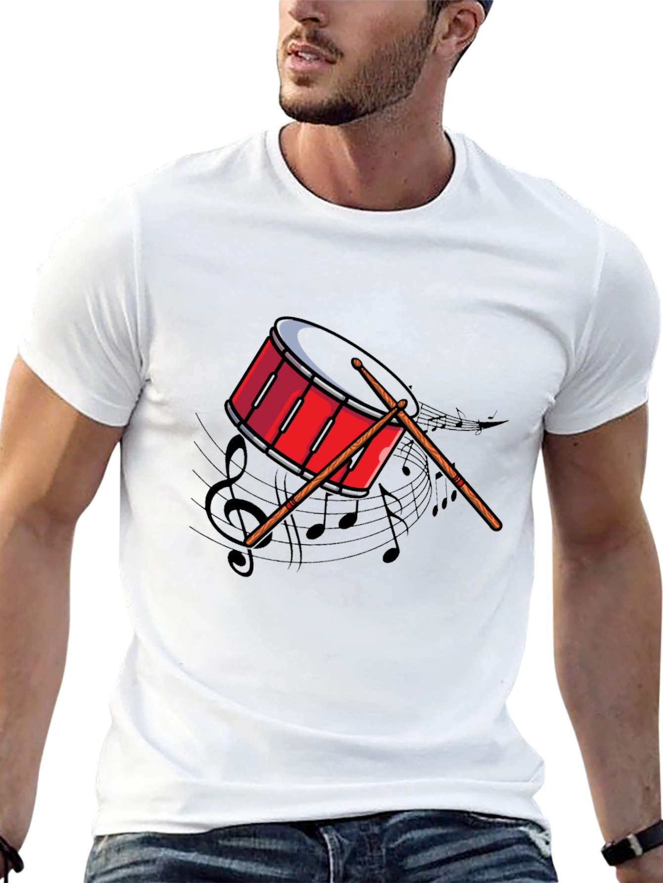 Drum Graphic Tee - Music Lover's T-Shirt - 13