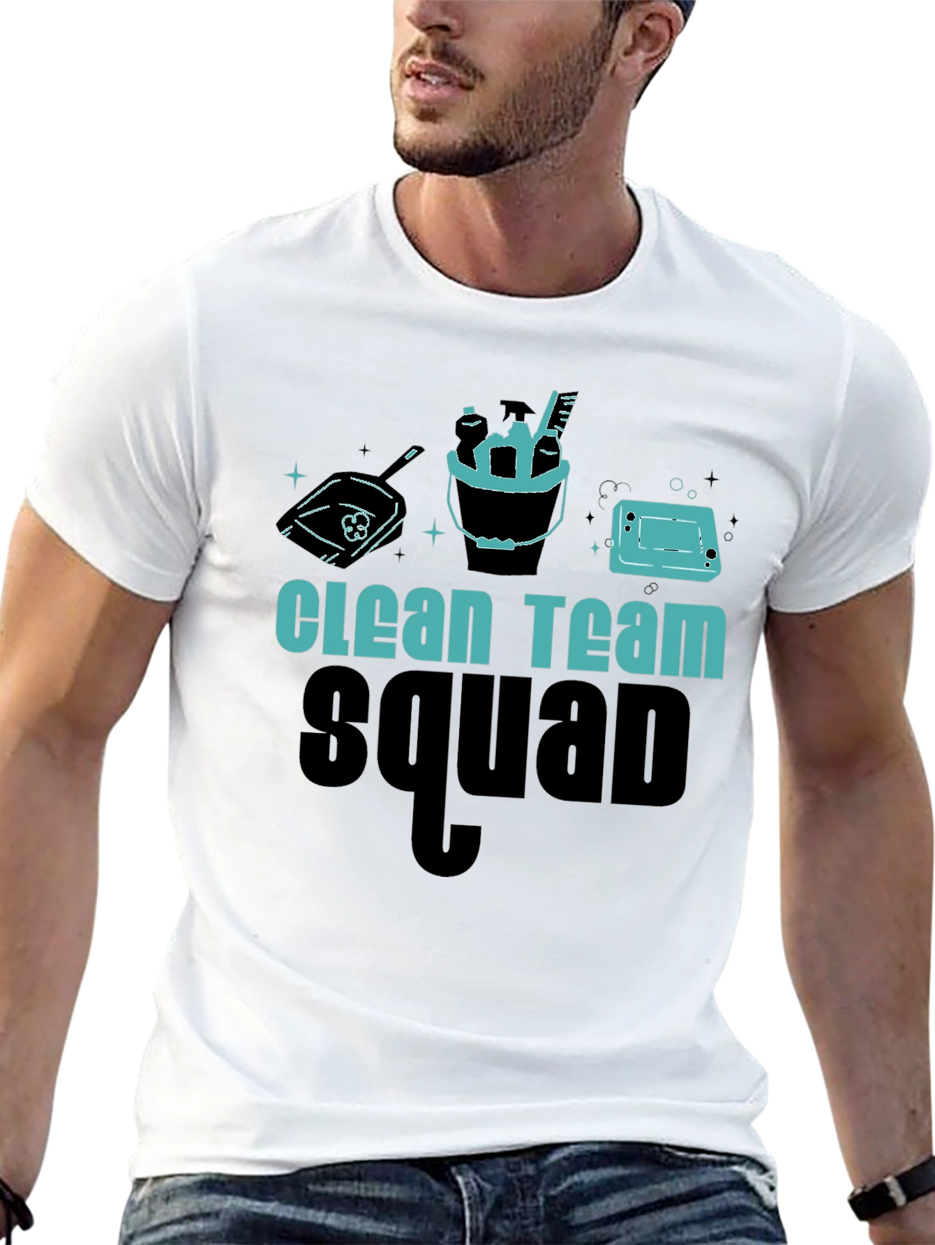 Clean Team Squad Black T-Shirt - 13