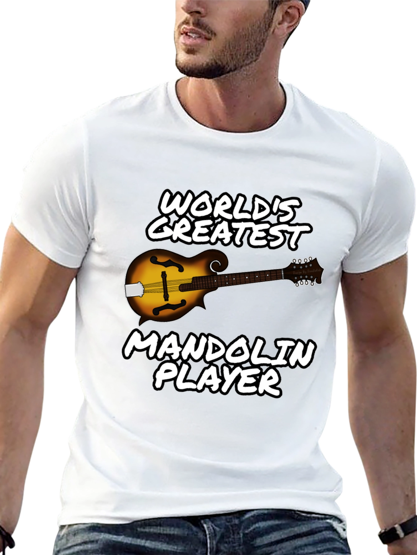 Black World's Greatest Mandolin Player T-Shirt view 13