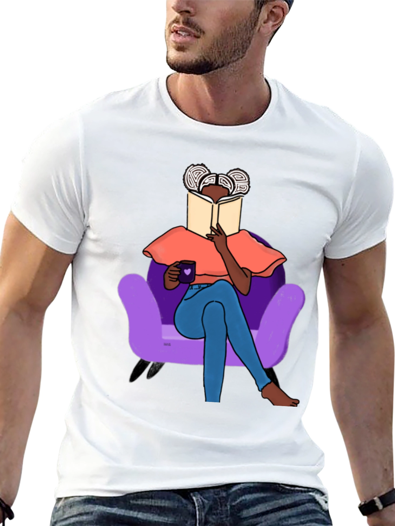 Black Cozy Reading T-Shirt - Book Lover's Tee view 13