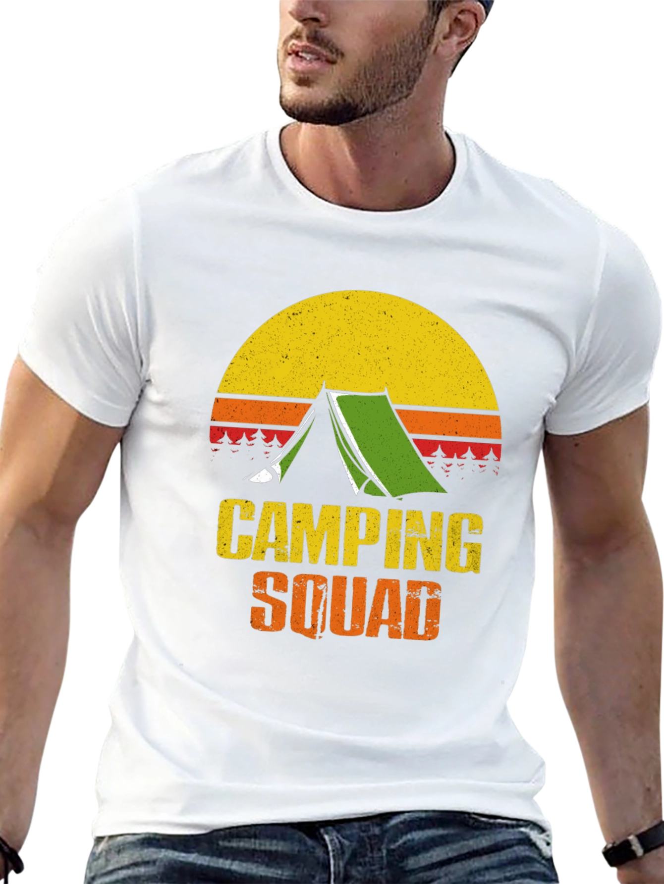 Black Camping Squad T-Shirt - Outdoor Adventure Tee view 13