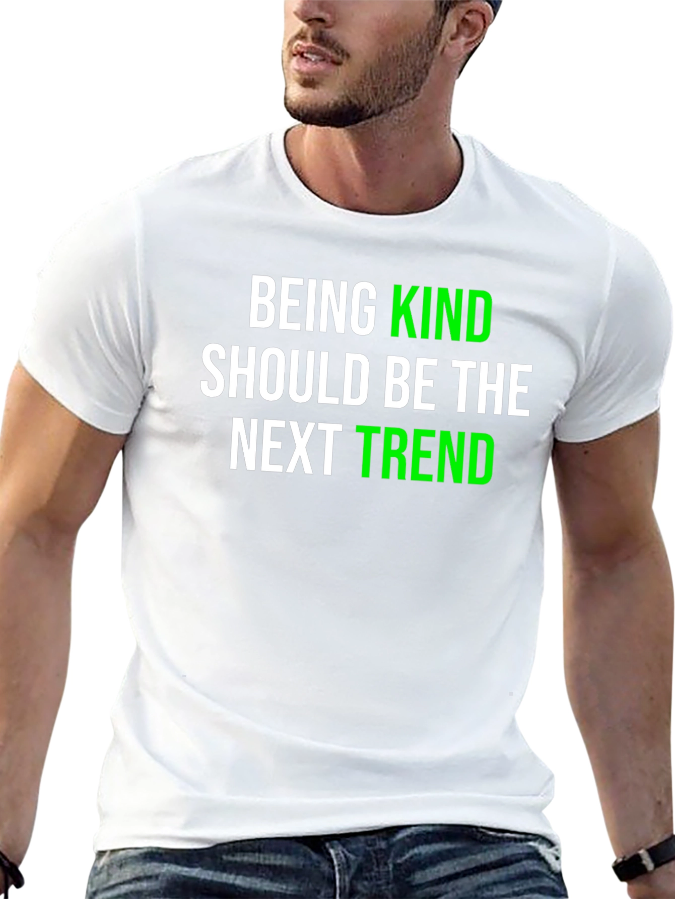 Black Kindness Trend Graphic Tee - Black view 13
