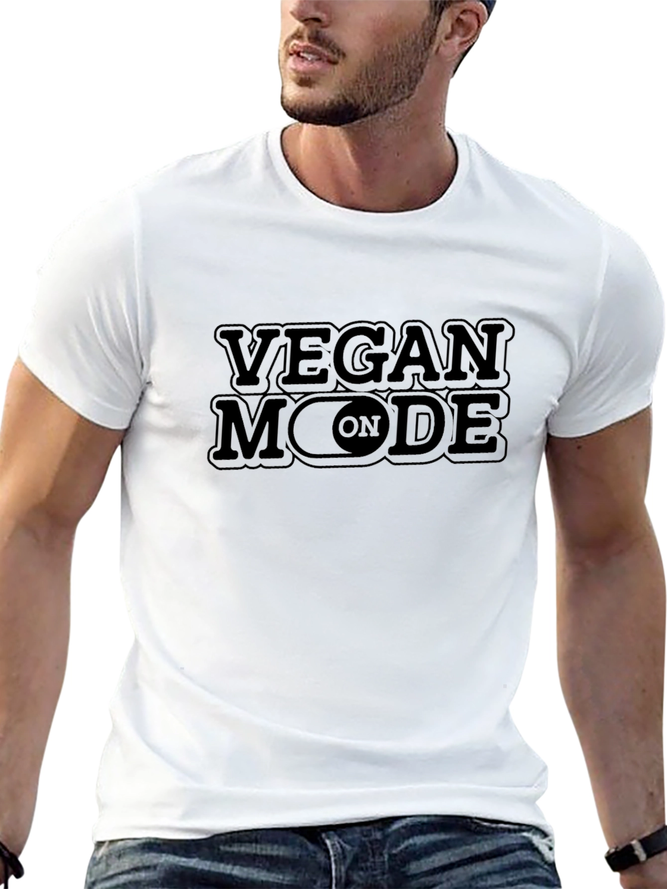 Vegan Mode On T-Shirt - Eco-Friendly Cotton Tee - 13