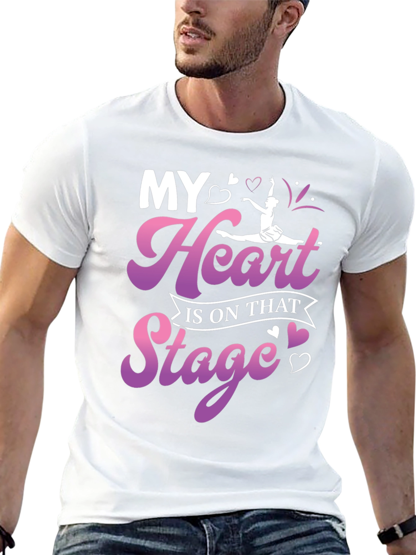Black My Heart Is On That Stage T-Shirt view 13