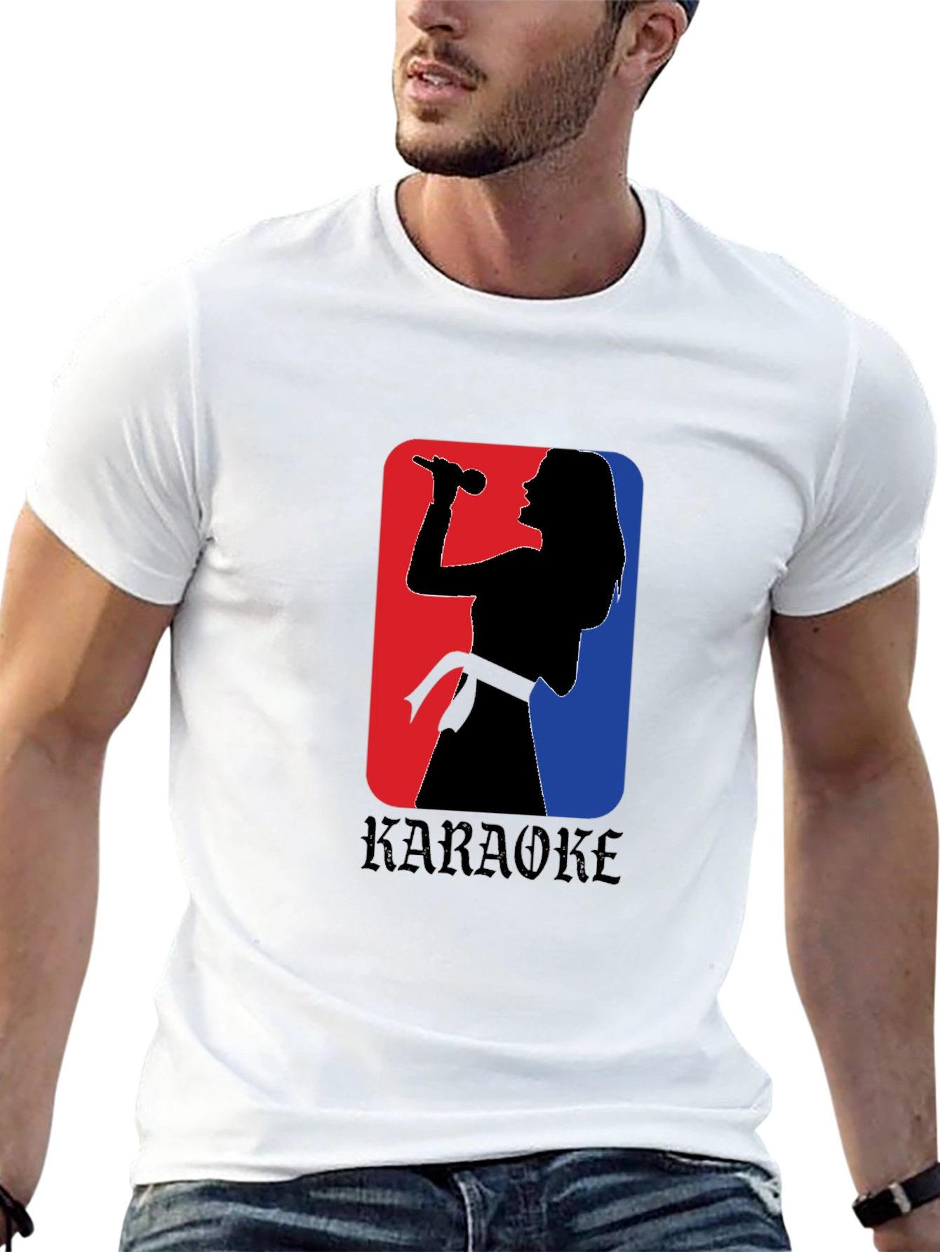 Black Karaoke Singer Graphic T-Shirt - Black view 13