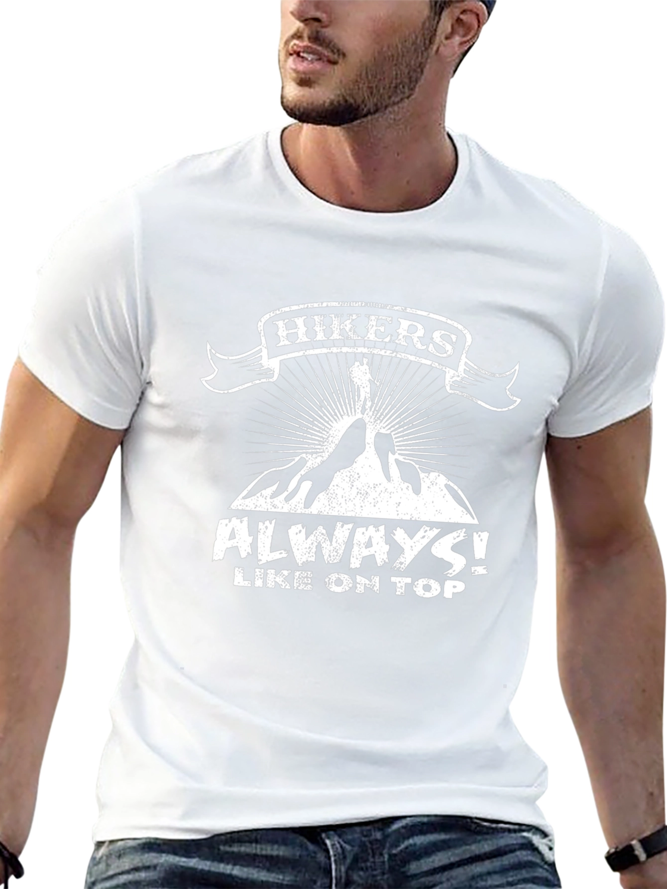 Black Hikers Always Like On Top Graphic T-Shirt view 13
