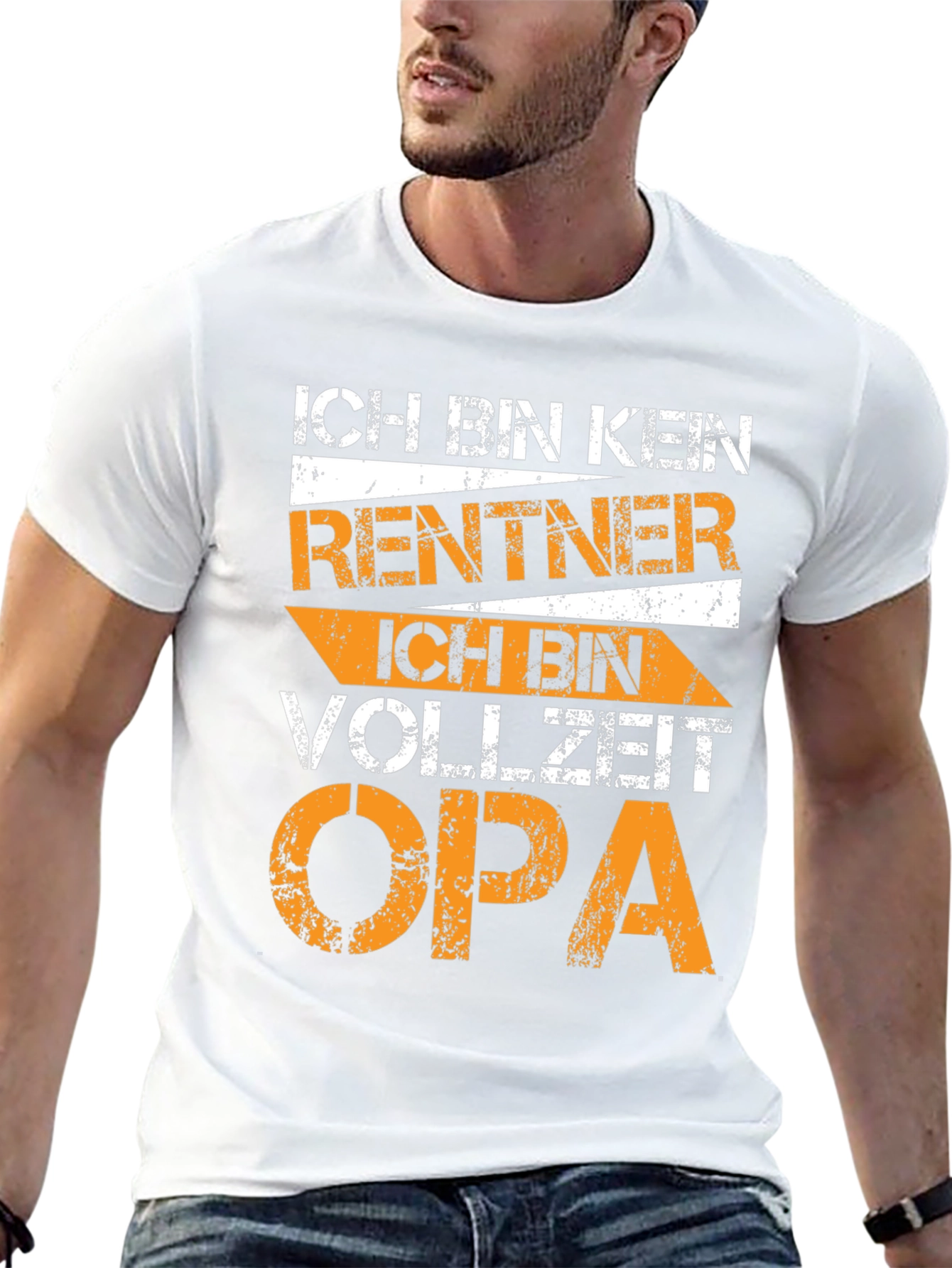 Black Funny German Grandpa T-Shirt - Full-Time Opa view 13