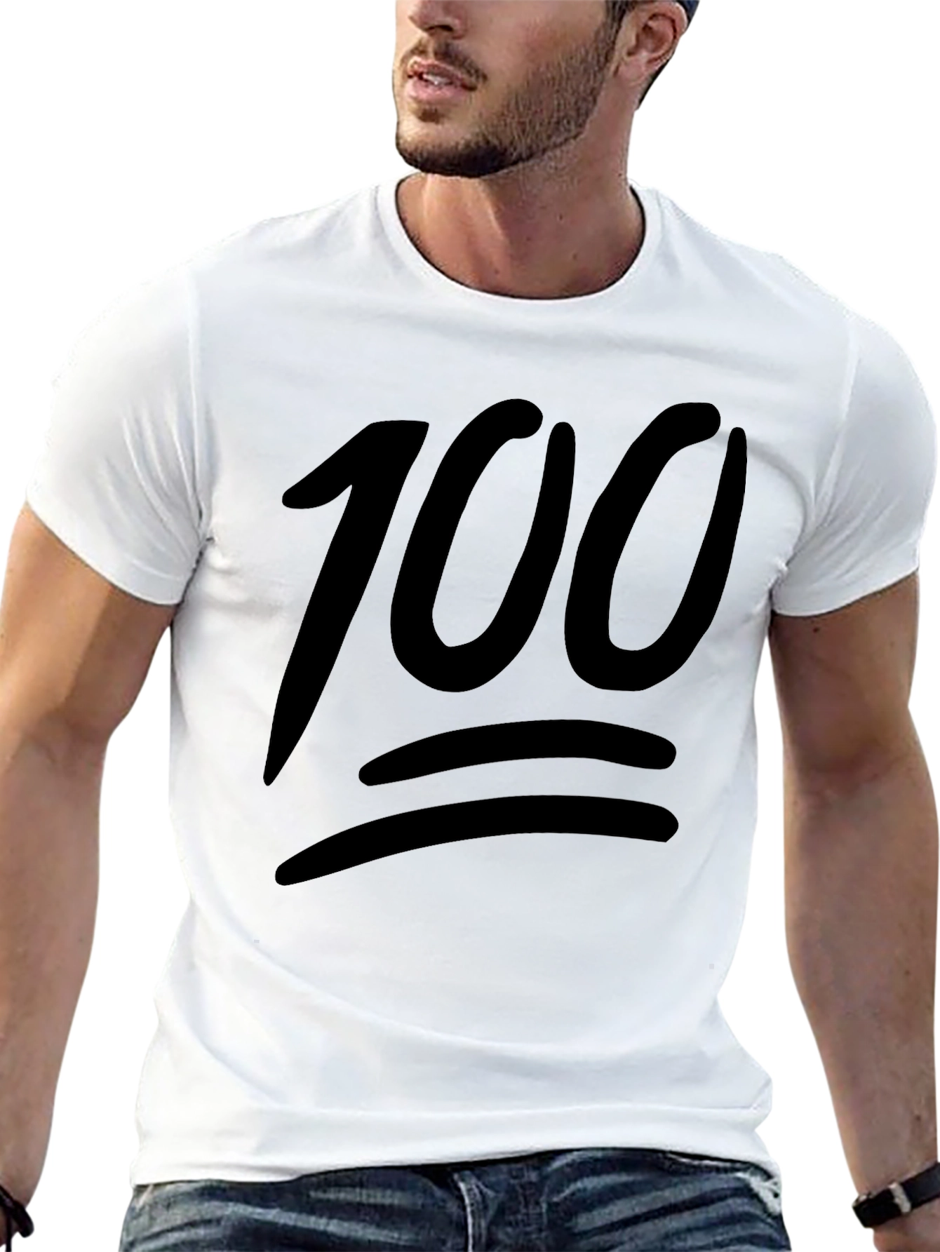 Black 100 Emoji Black T-Shirt - Express Yourself view 13