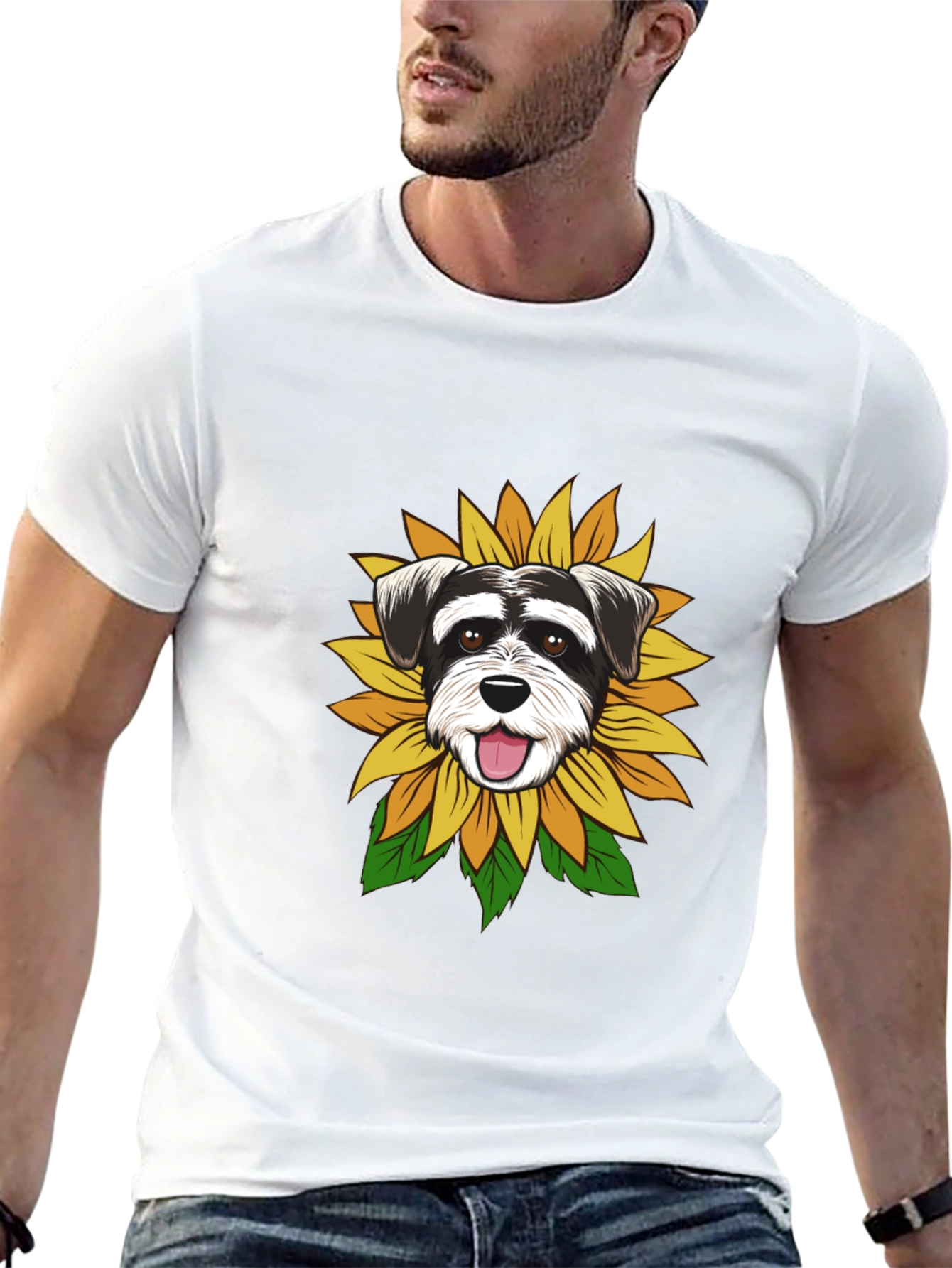 Black Dog Sunflower Graphic Tee - Black view 13