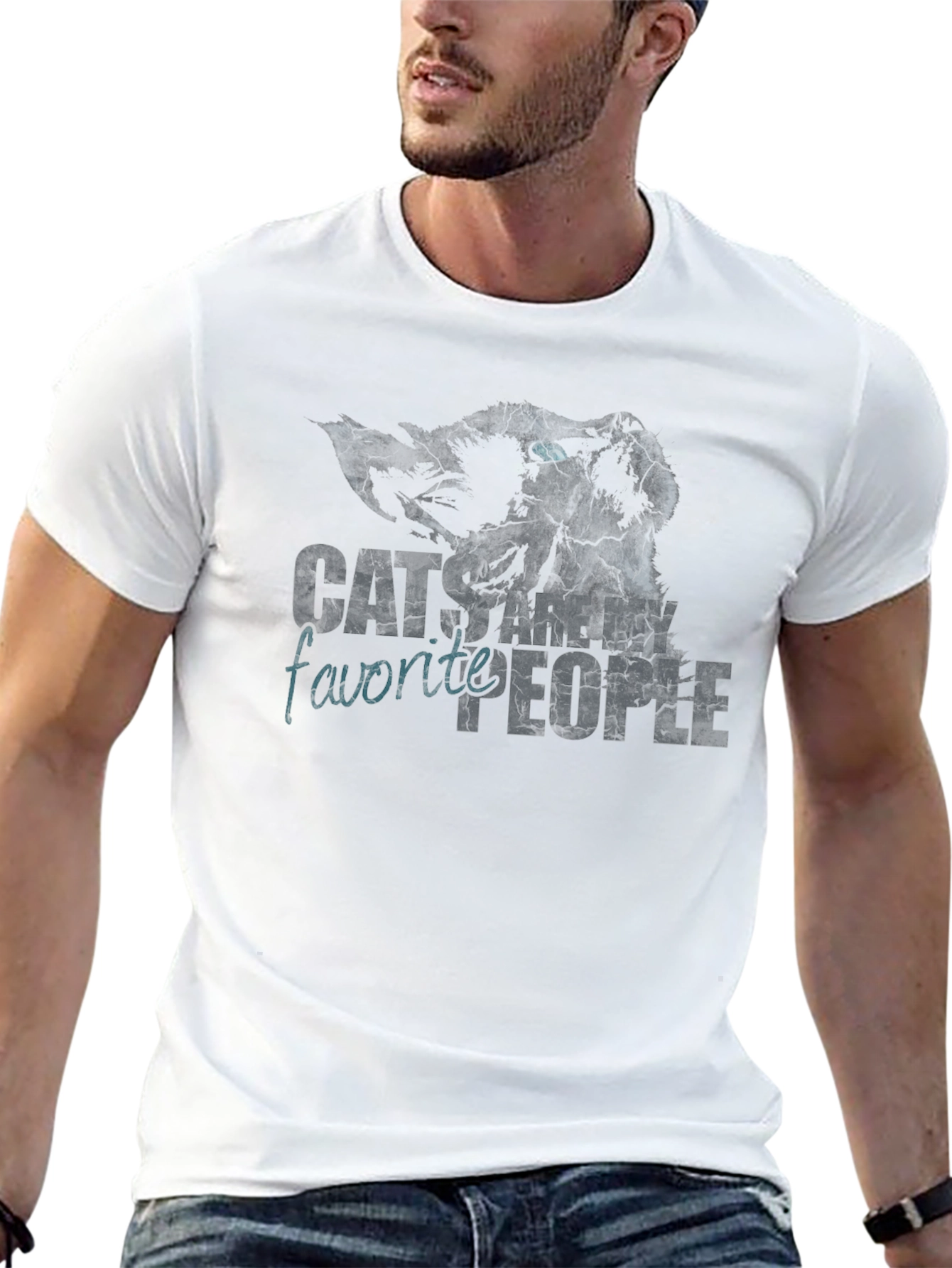Black Cats Are My Favorite People Black Graphic Tee view 13