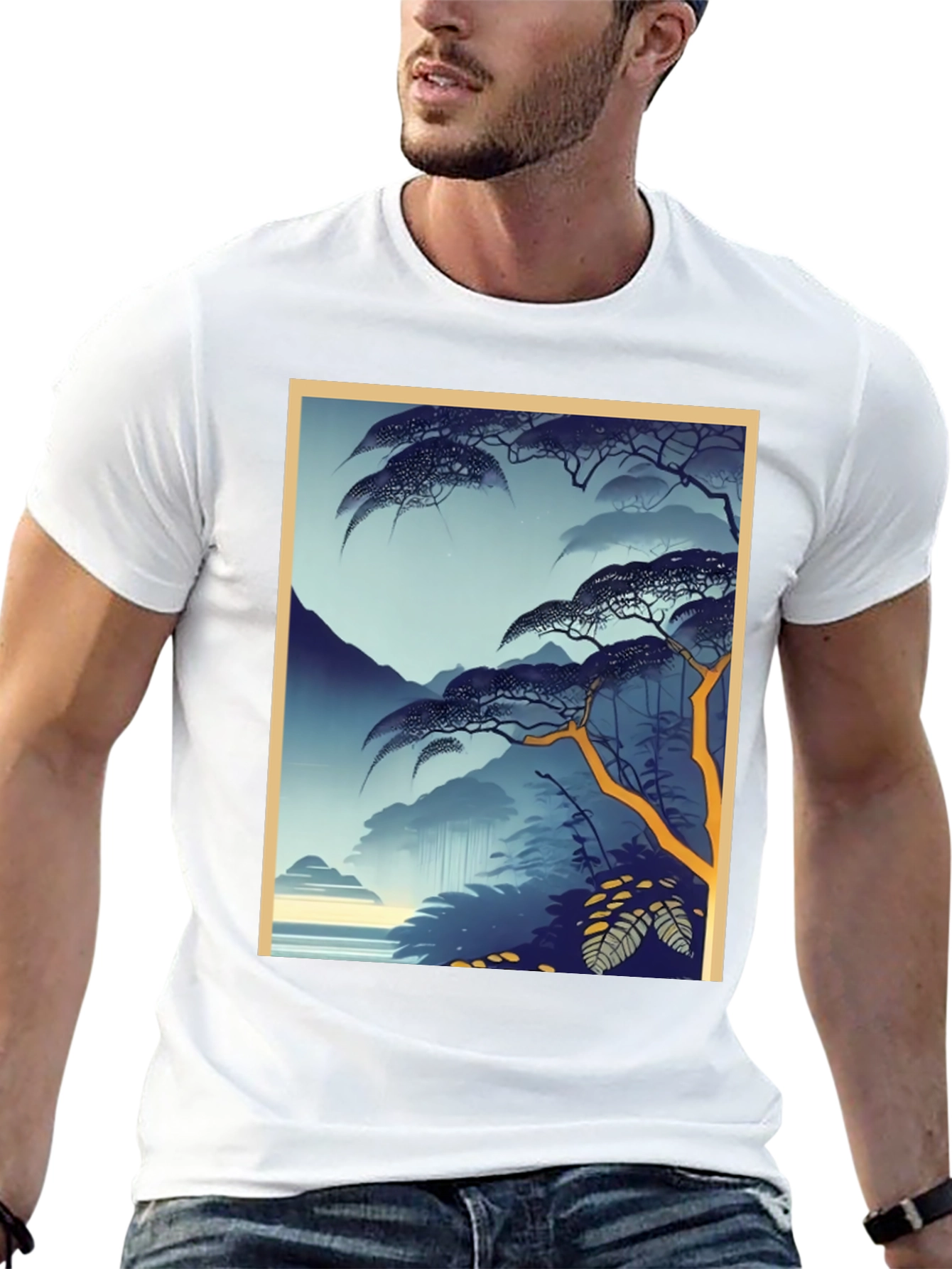 Black Nature Graphic Tee - Relaxed Fit view 13