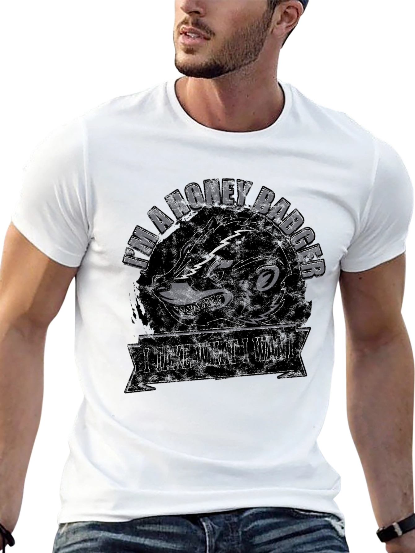 Black Honey Badger Graphic T-Shirt - I Take What I Want view 13