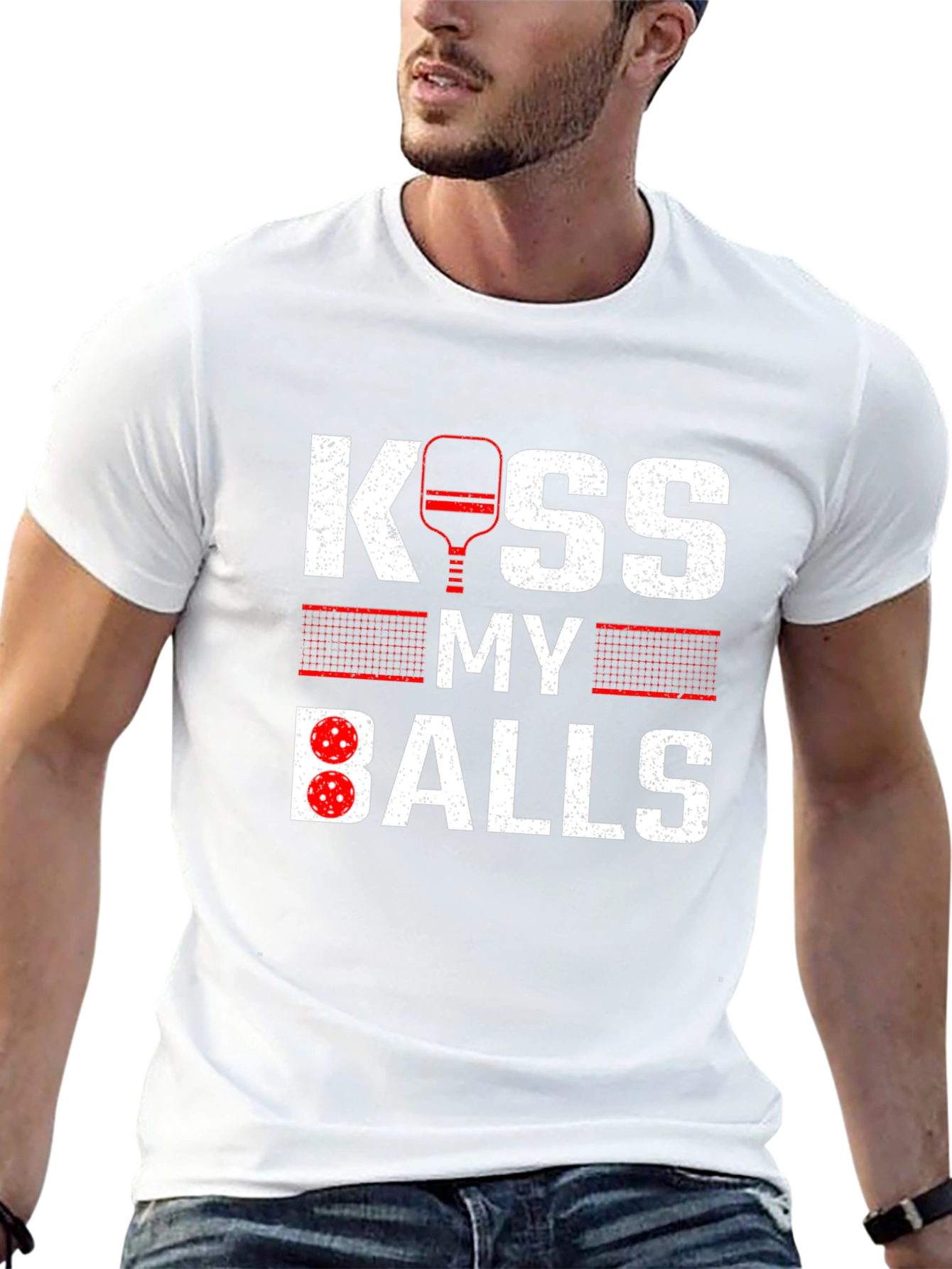 Black Kiss My Balls T-Shirt - Pickleball Humor view 13