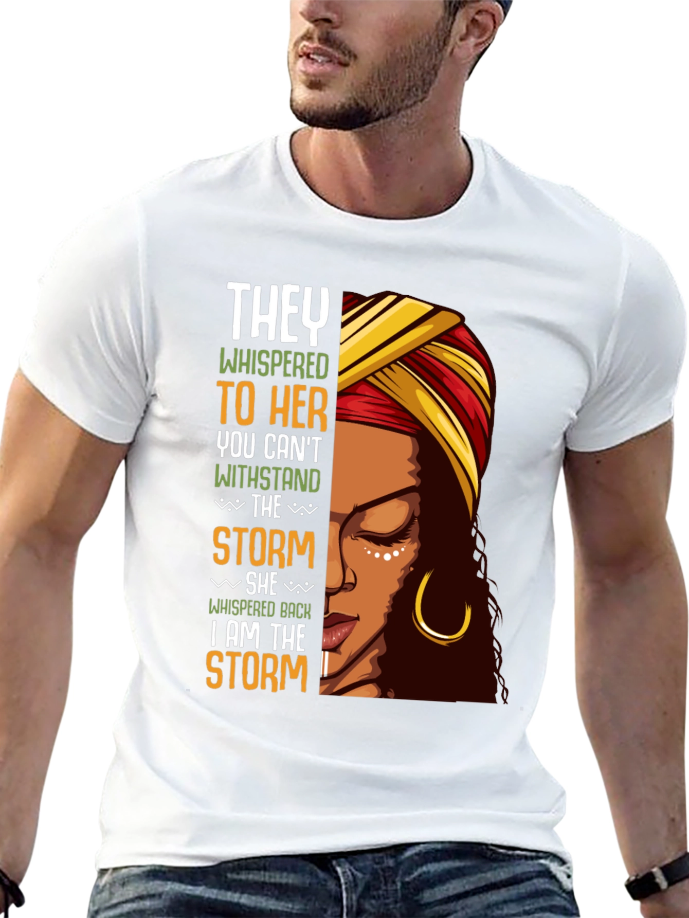 Black Empowered Woman T-Shirt "I Am The Storm" view 13