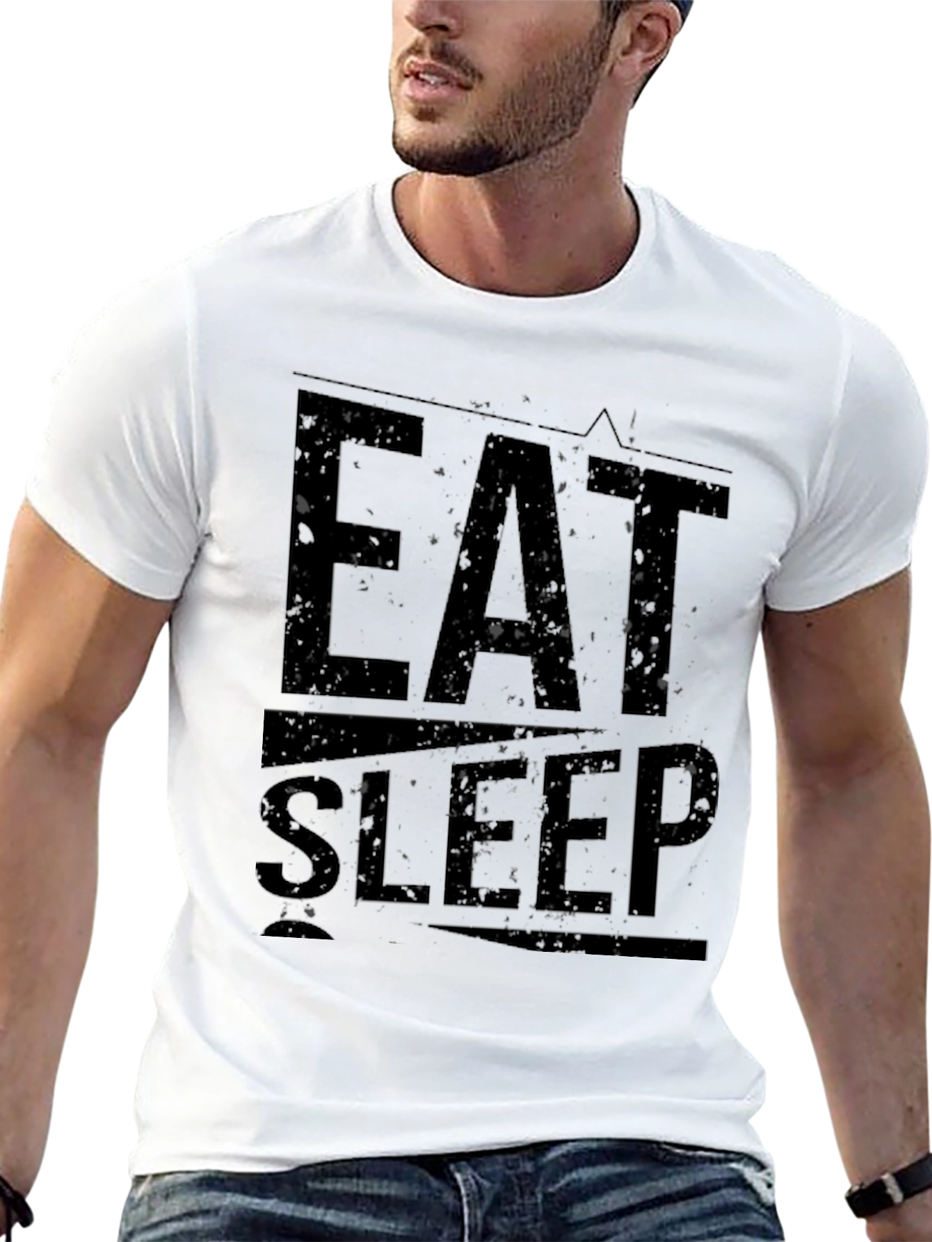 Black Eat Sleep Ski Graphic T-Shirt view 13