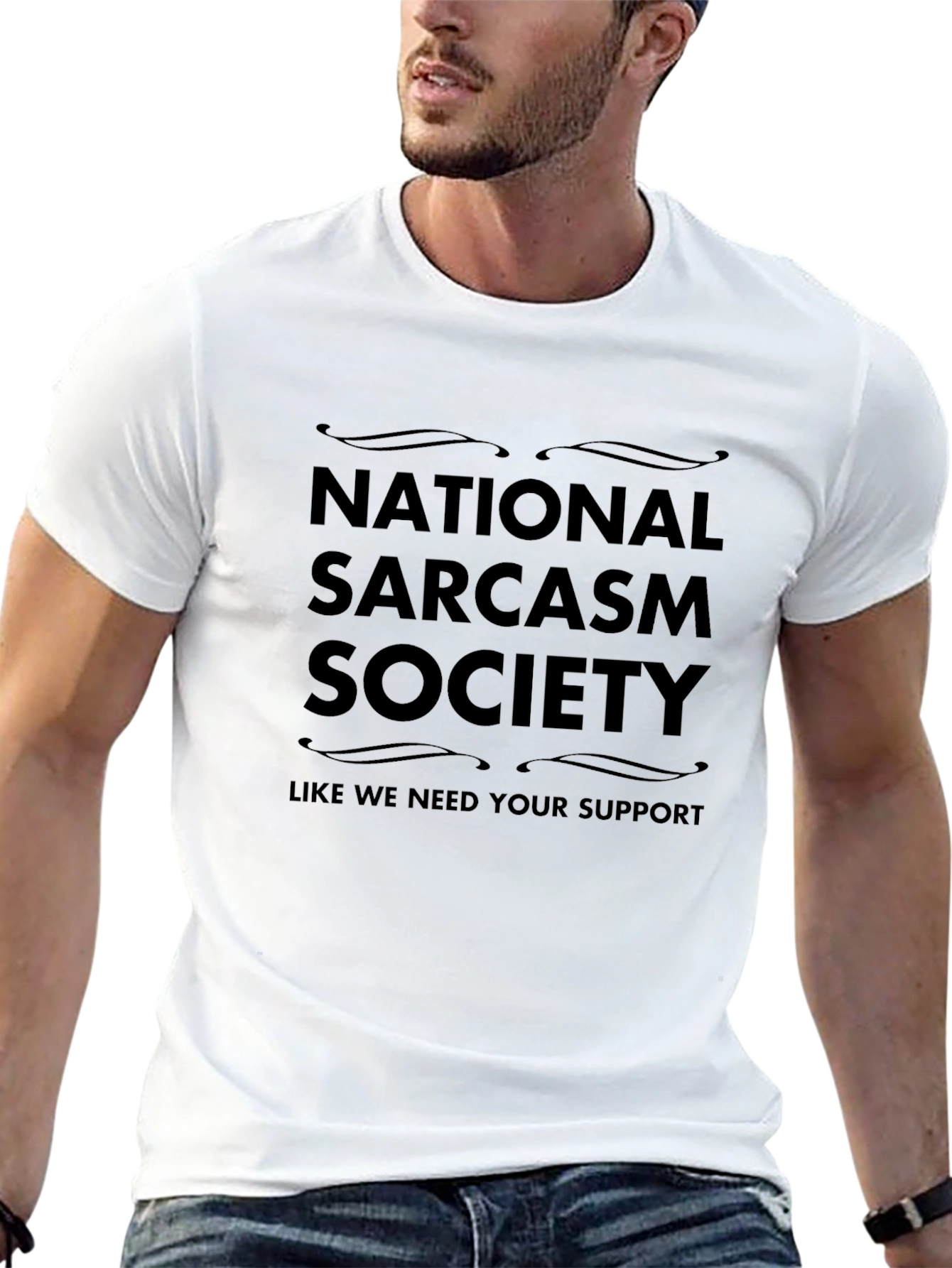 Black Sarcastic Humor T-Shirt - National Sarcasm Society Tee view 13