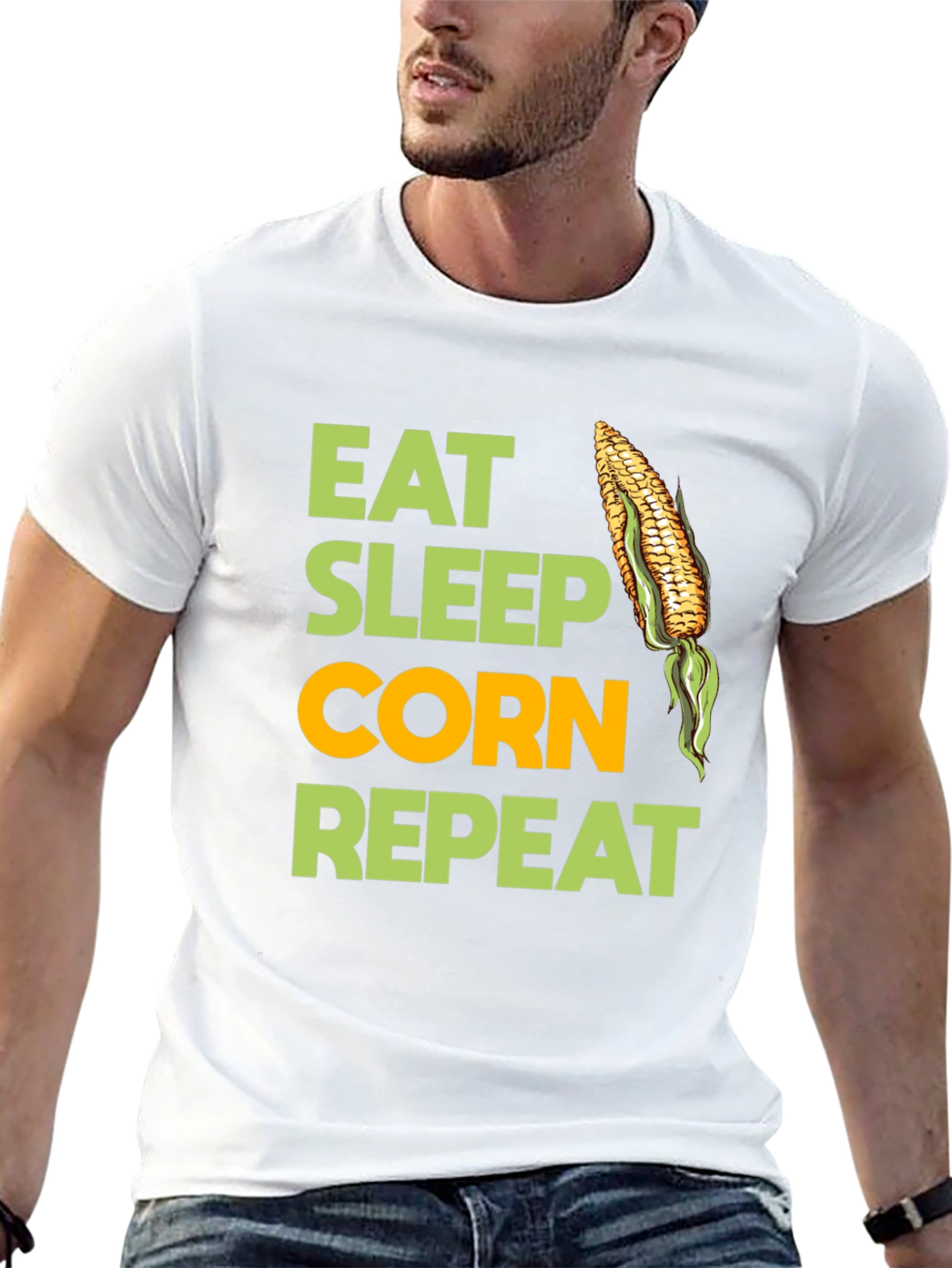 Black Eat Sleep Corn Repeat T-Shirt view 13