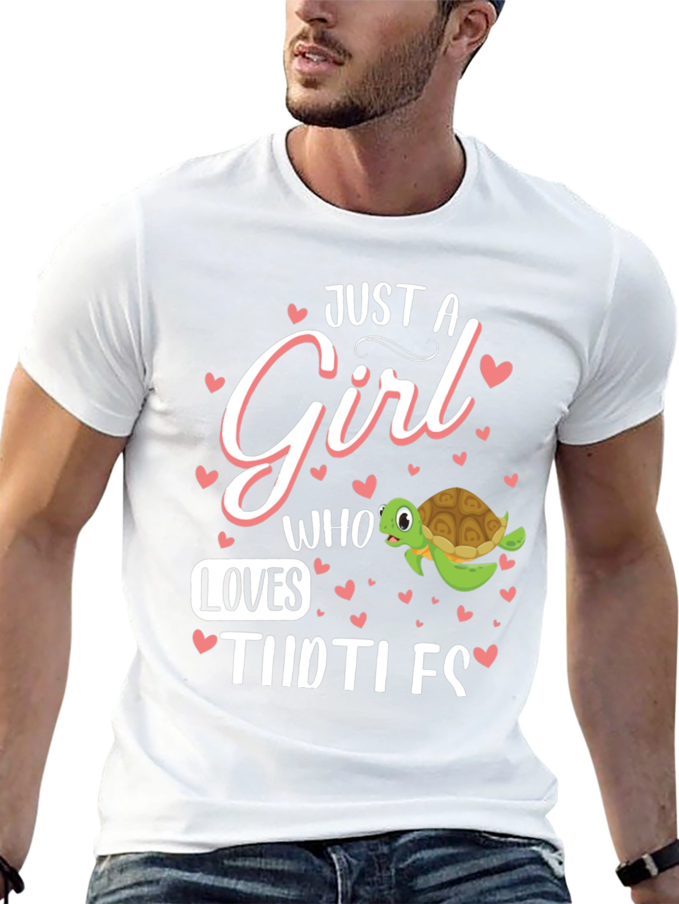 Black Just A Girl Who Loves Turtles T-Shirt view 13