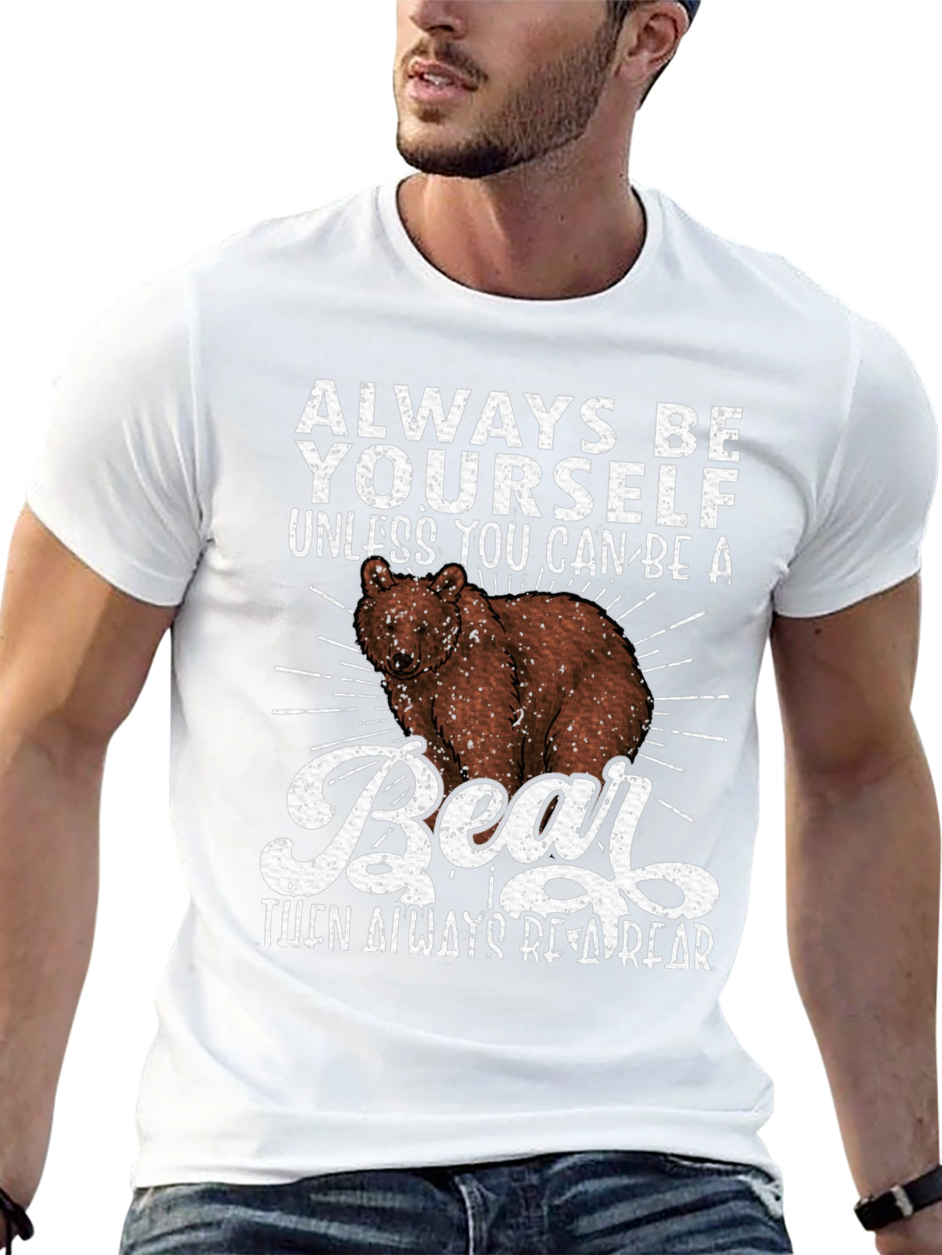 Black Always Be Yourself Unless Bear T-Shirt view 13