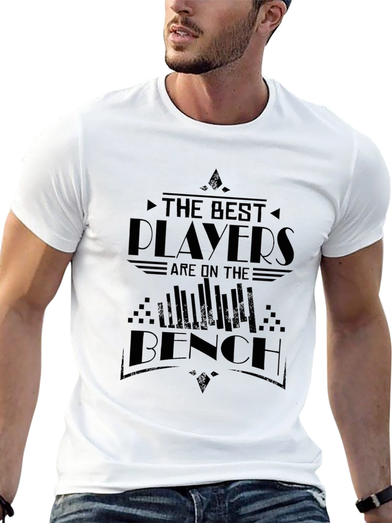 Black The Best Players Are on The Bench Black T-Shirt view 13