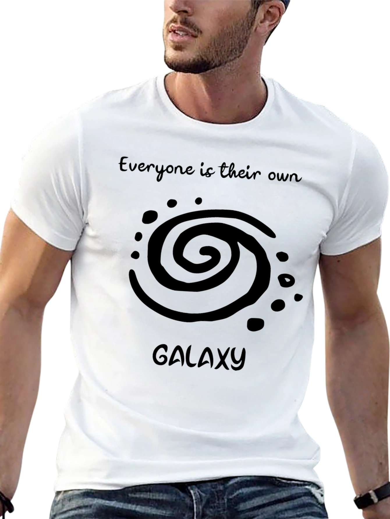Black Everyone is Their Own Galaxy Black T-Shirt view 13