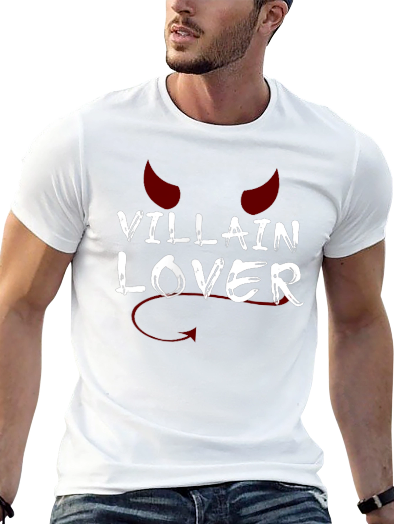 Black Villain Lover Graphic T-Shirt - Black view 13
