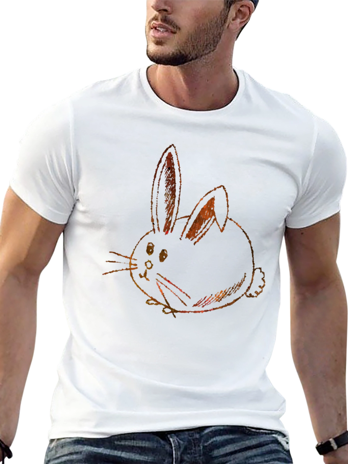 Black Bunny Graphic Tee - Soft Cotton Blend view 13