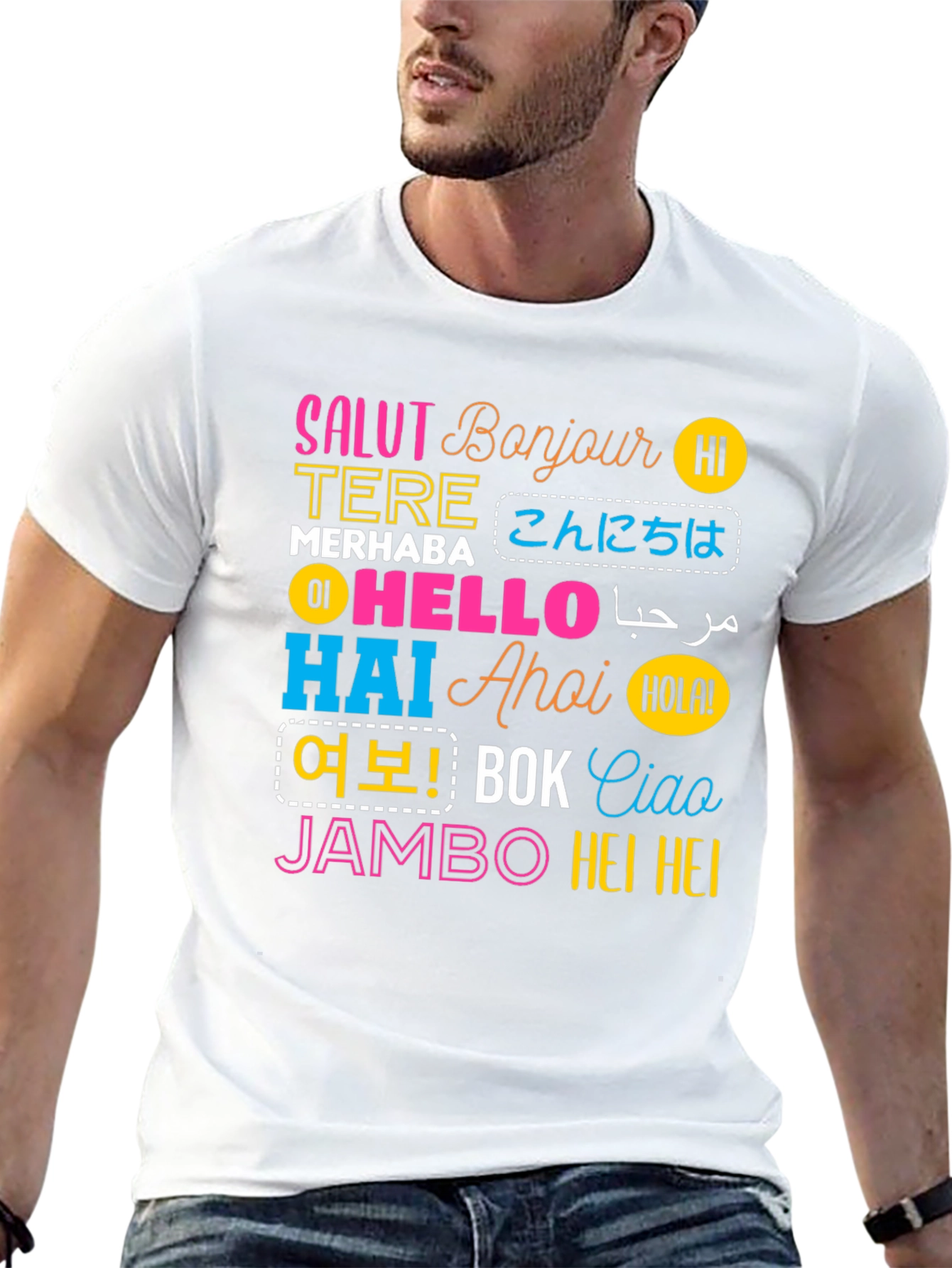 World Hello T-Shirt: Multilingual Greetings - 13