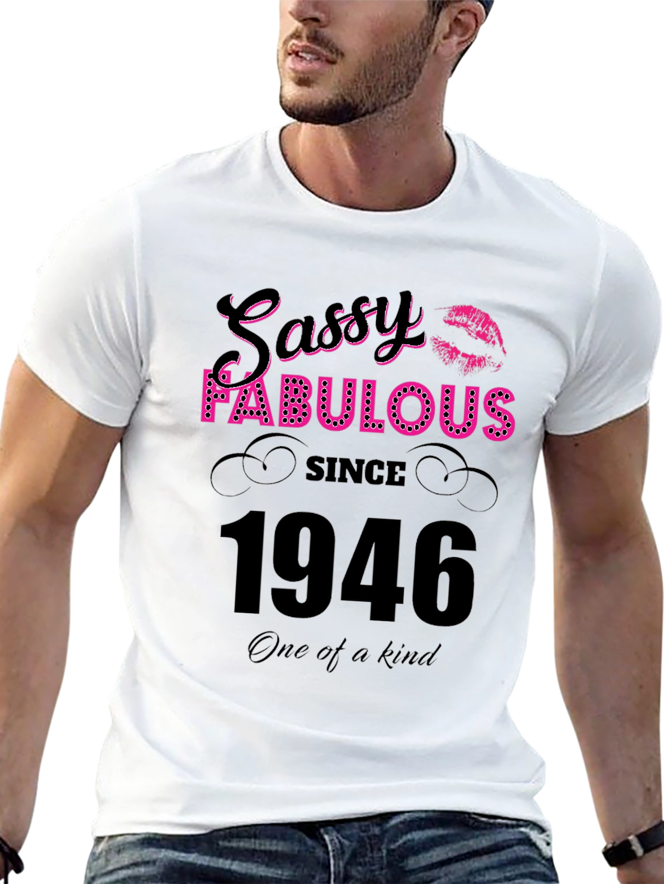Black Sassy Fabulous Since 1946 Birthday T-Shirt view 13