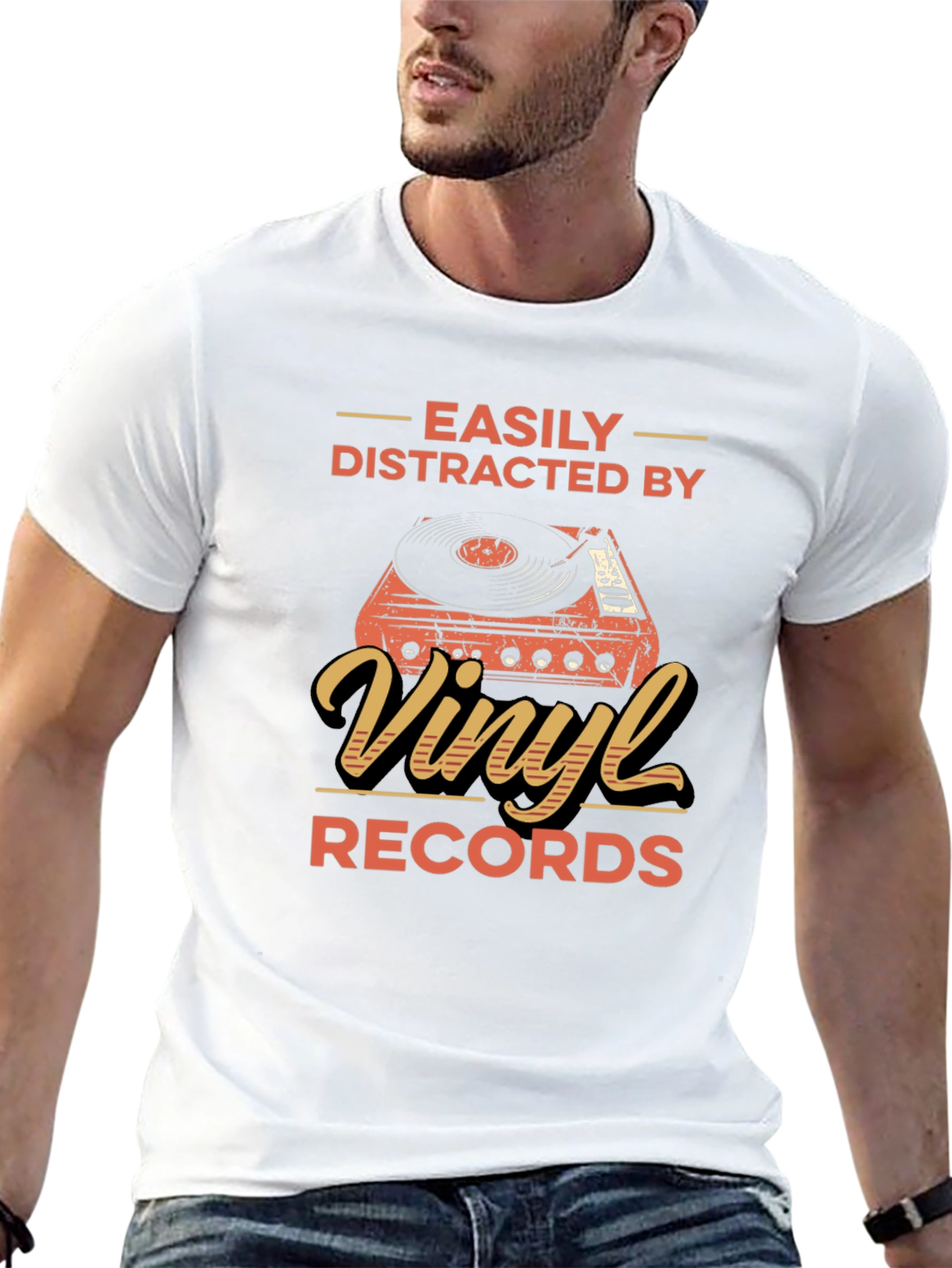 Black Vinyl Record Enthusiast T-Shirt view 13