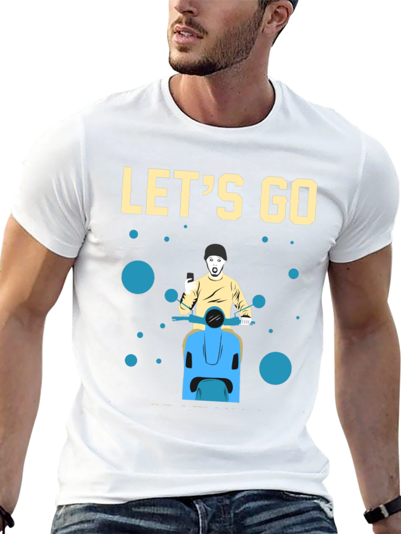 Black Let's Go Black Graphic T-Shirt view 13