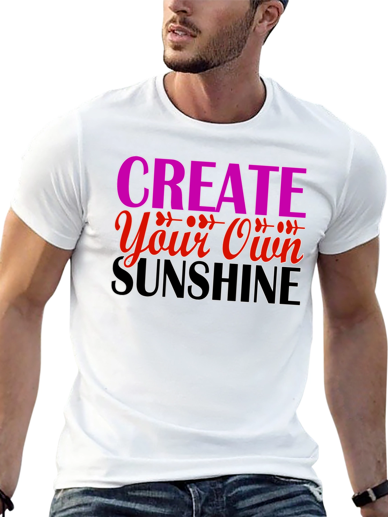 Black Create Your Own Sunshine Graphic Tee view 13