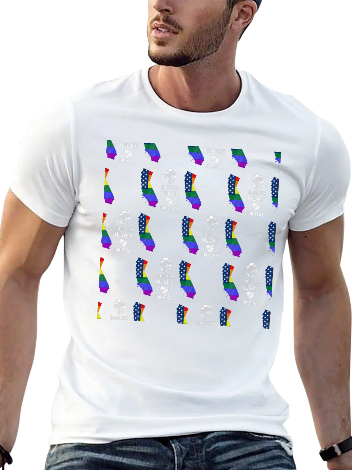 Black Gay Pride California Graphic Tee view 13