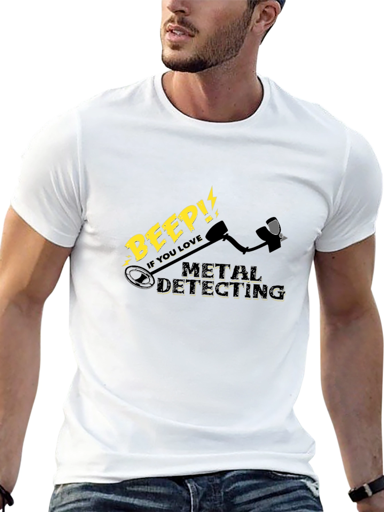 Black Metal Detecting Enthusiast Black T-Shirt view 13