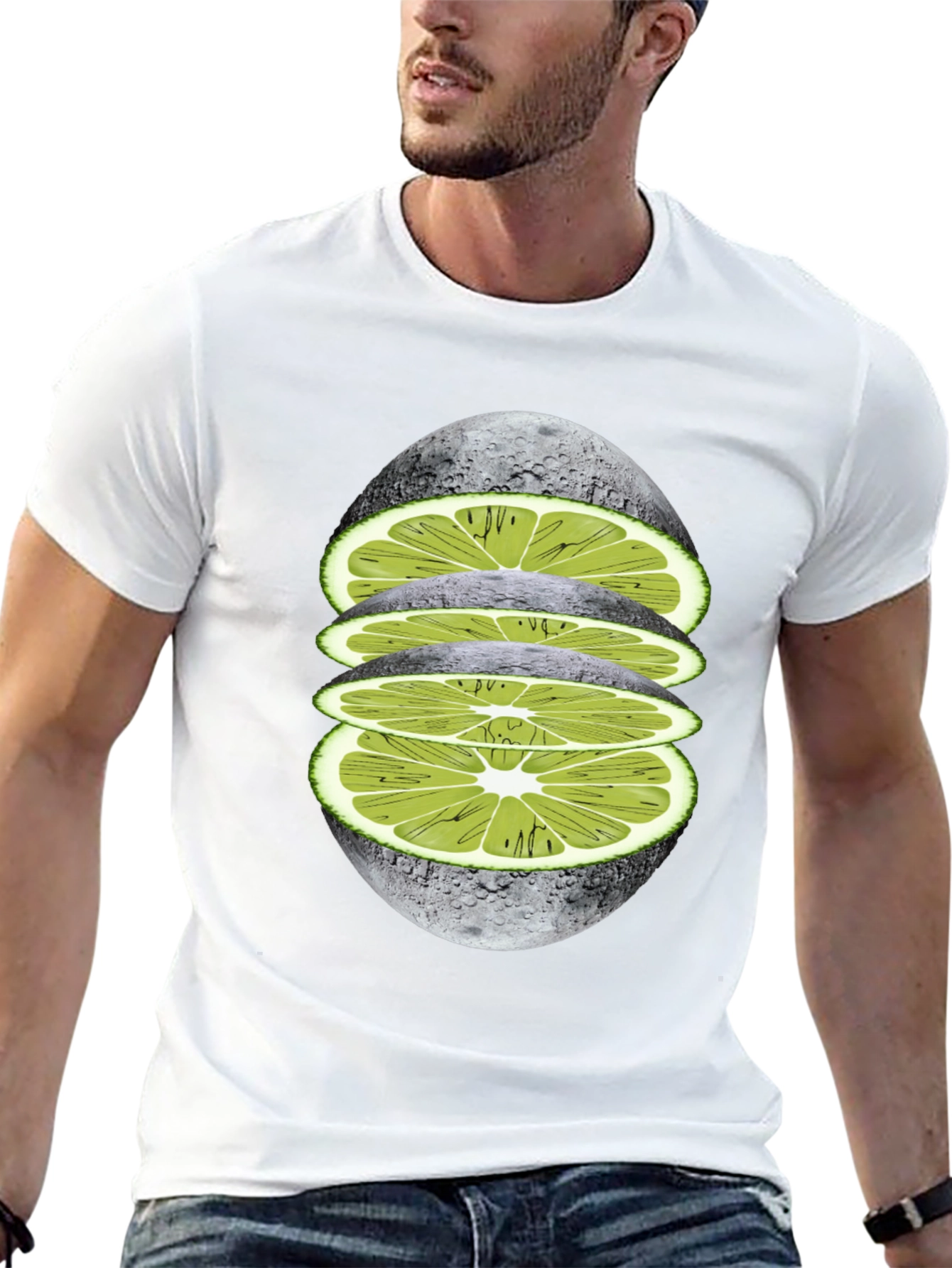 Black Lime Moon Graphic Tee view 13