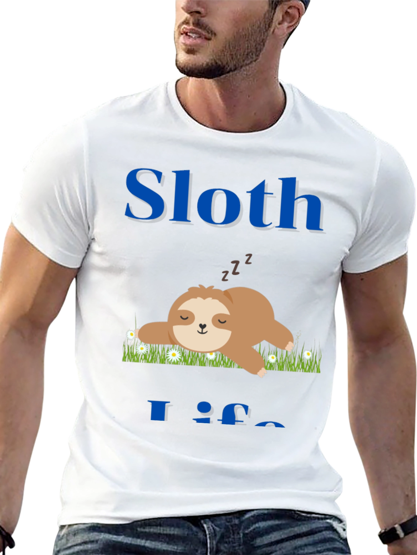 Black Sloth Life T-Shirt - Cute and Comfy view 13