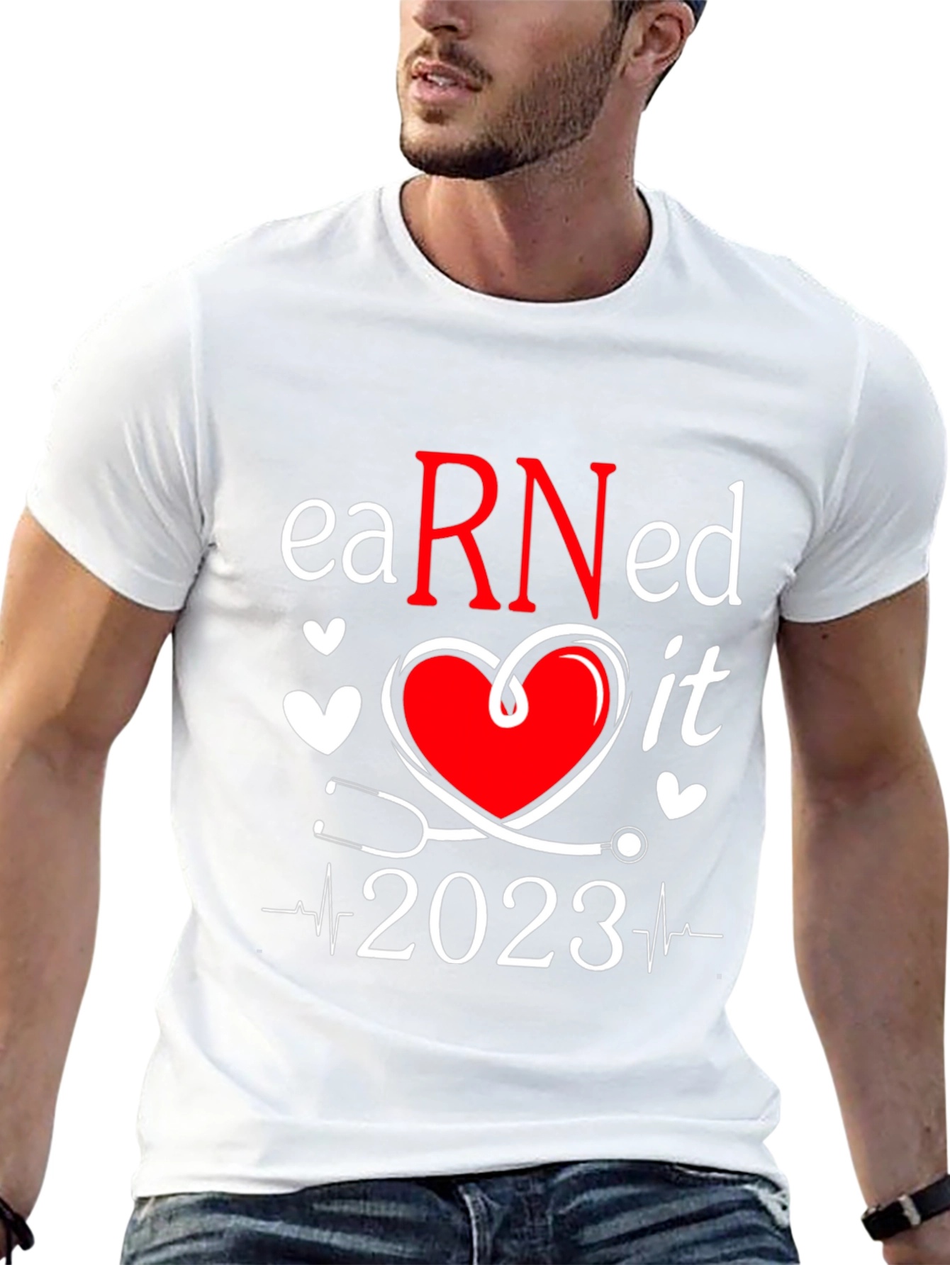 Black Earned It RN 2023 Nurse T-Shirt view 13