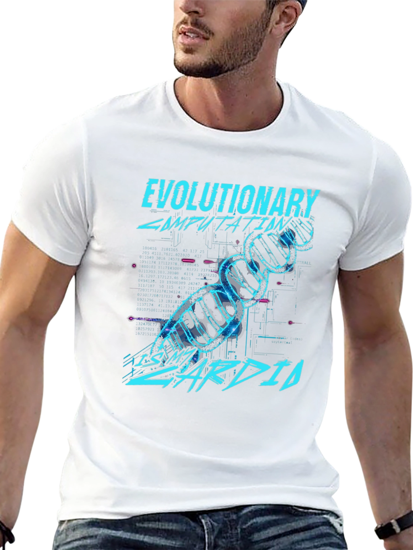 Black Evoluationary Computation T-shirt view 13