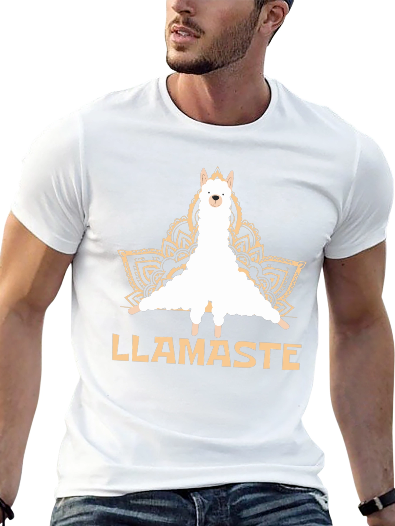 Black Llamaste Men's Graphic T-Shirt view 13