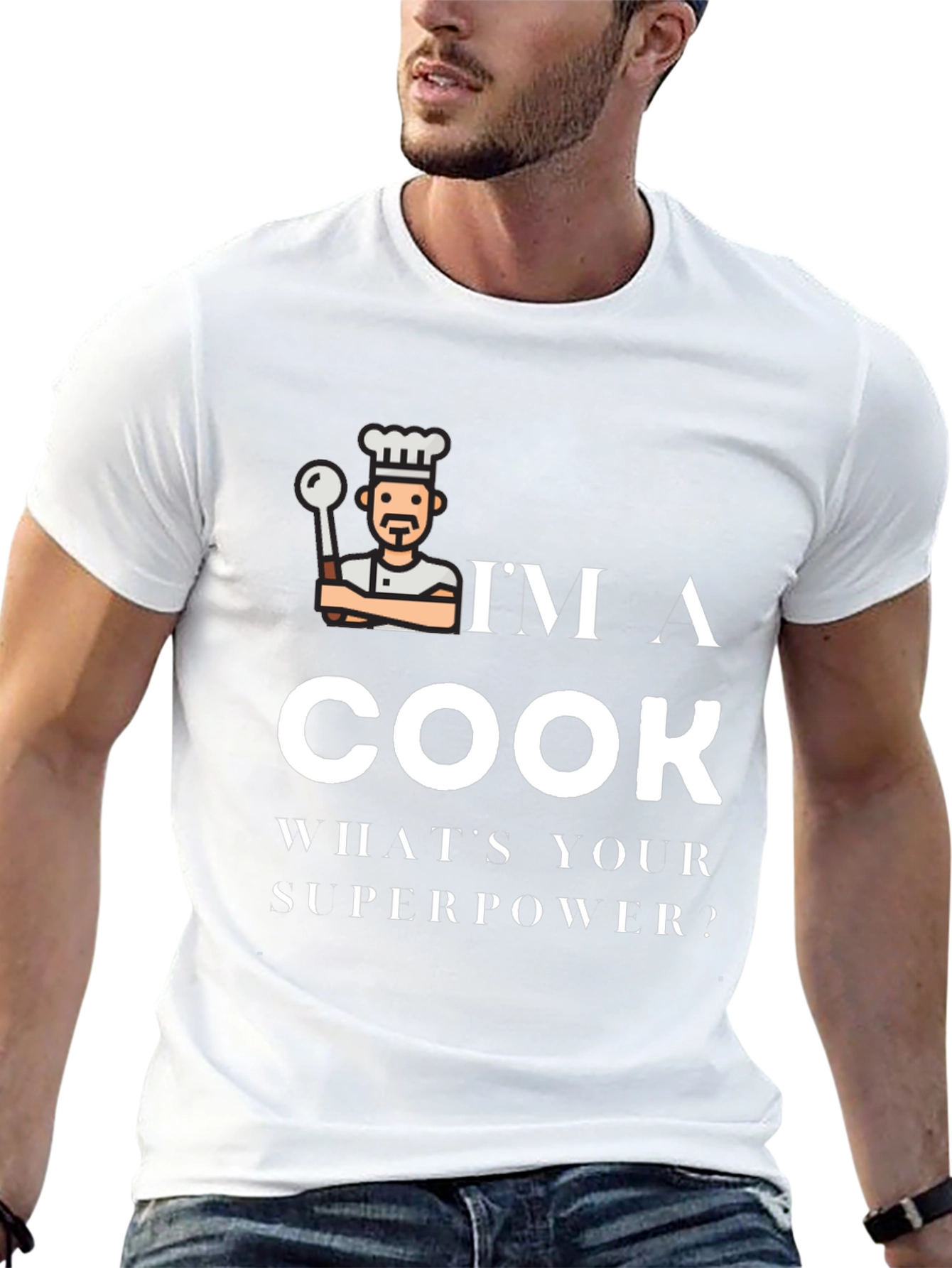 Black I'm a Cook What's Your Superpower Black T-Shirt view 13